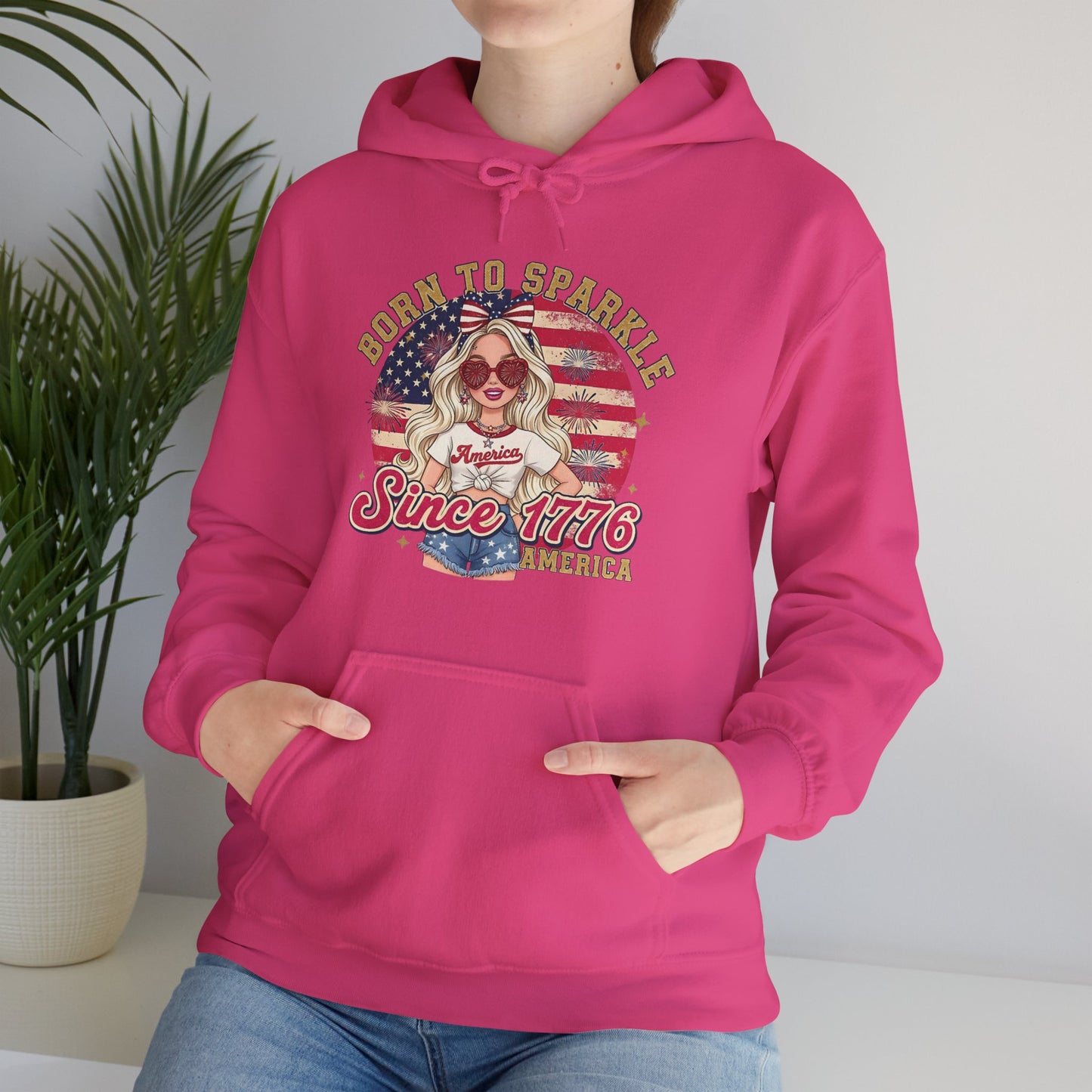 #250 "Born to Sparkle Since 1776" Patriotic Hoodie