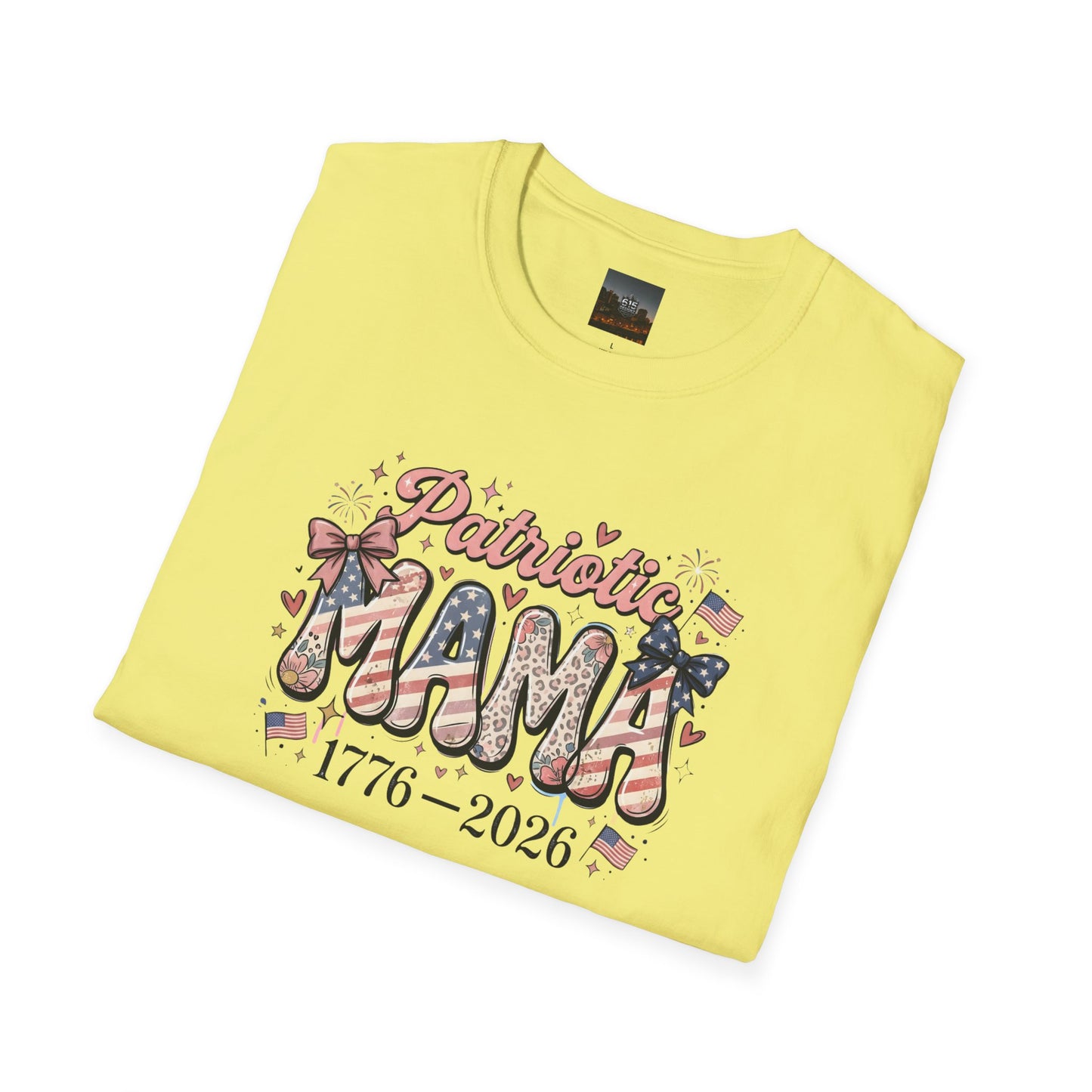 #250 Patriotic Mama 1776–2026 American Flag T-Shirt