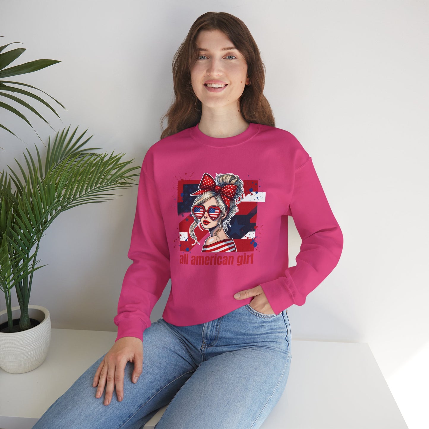 #250 All American Girl Patriotic Sweatshirt