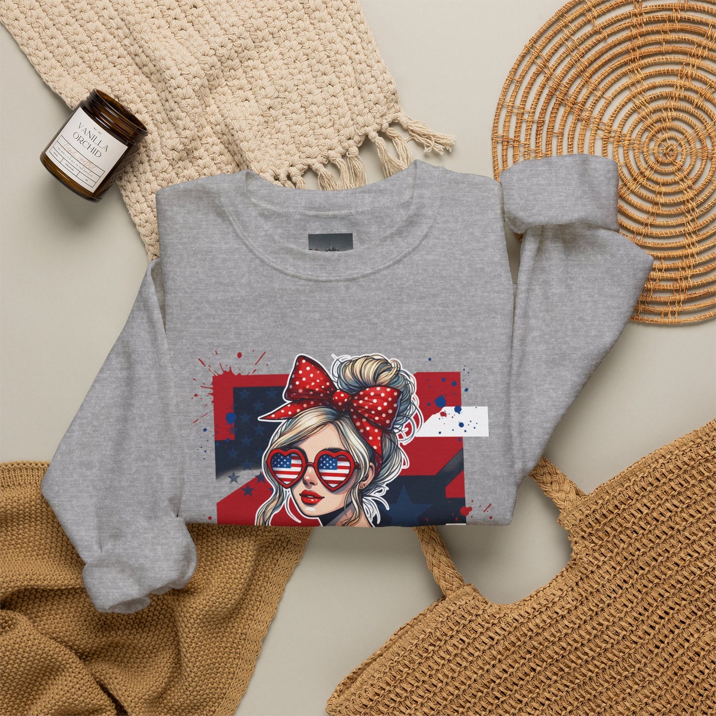 #250 All American Girl Patriotic Sweatshirt