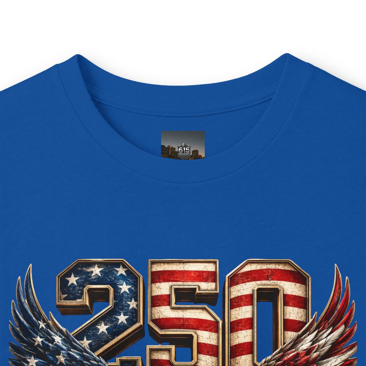 #250 250 Years of Freedom Eagle Patriotic American Flag Anniversary (1776–2026) Long Sleeve Tee