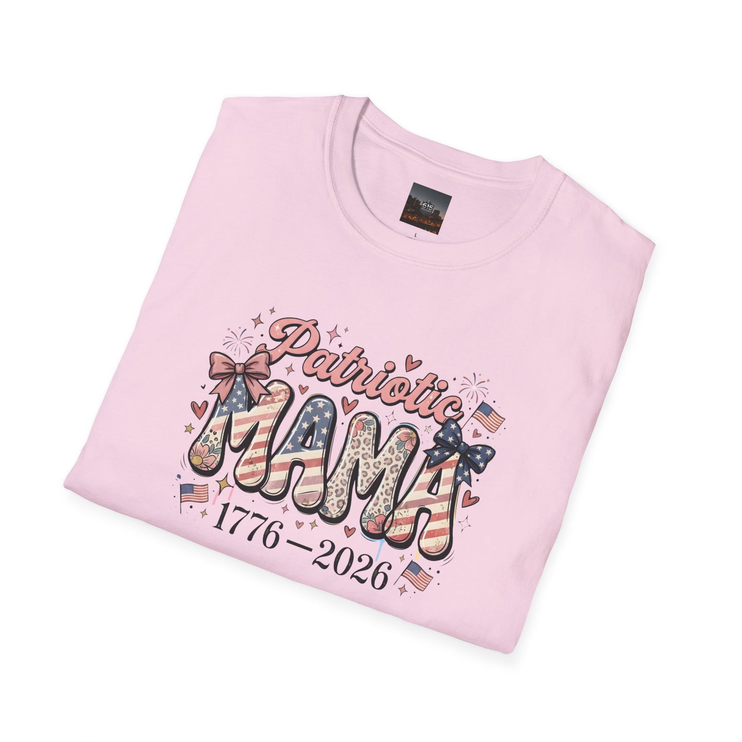 #250 Patriotic Mama 1776–2026 American Flag T-Shirt