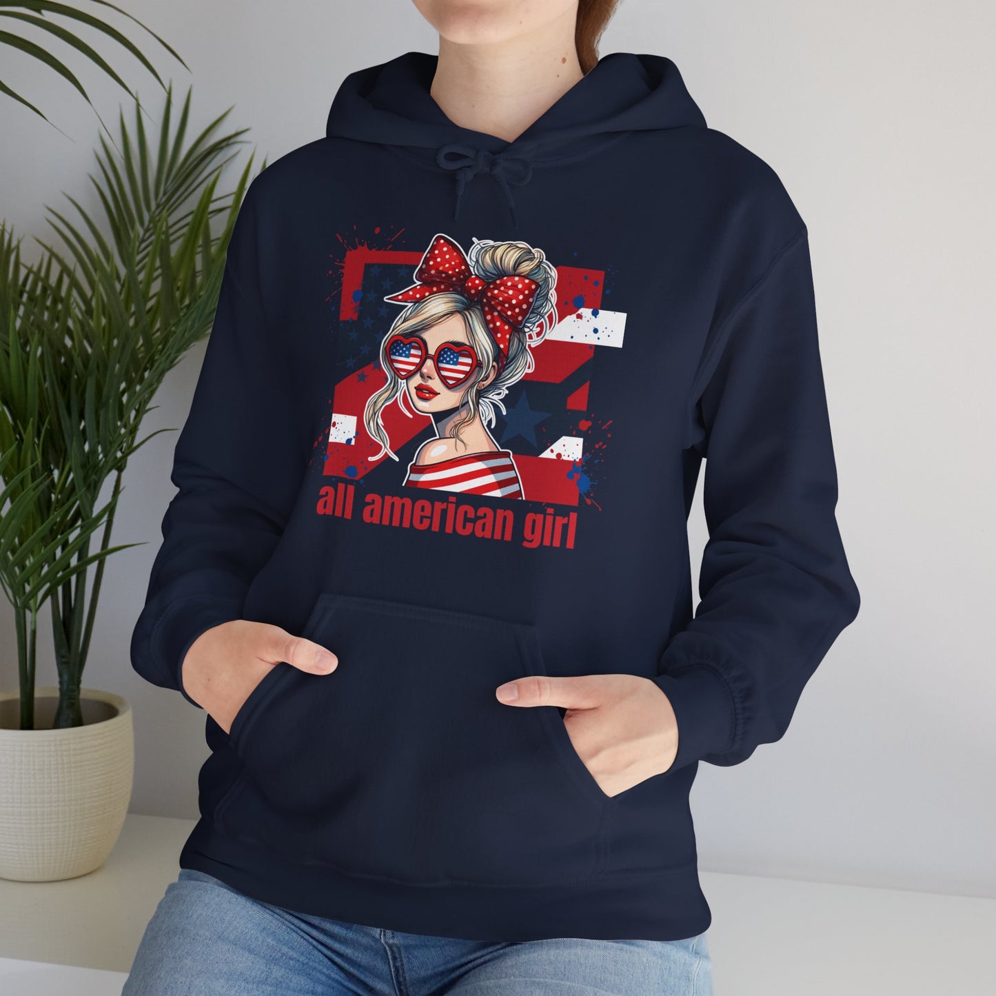 #250 All American Girl Patriotic Hoodie