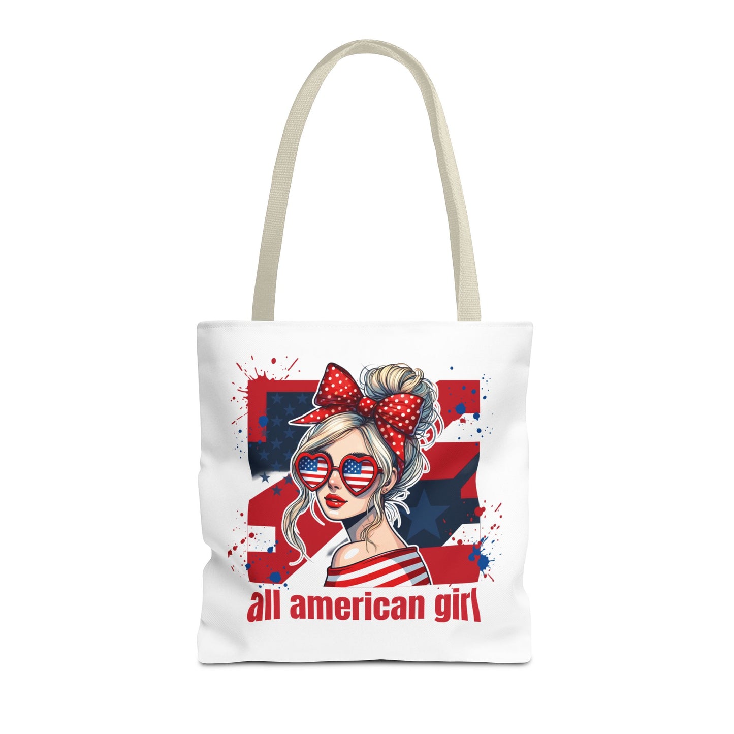#250 All American Girl Patriotic Tote Bag