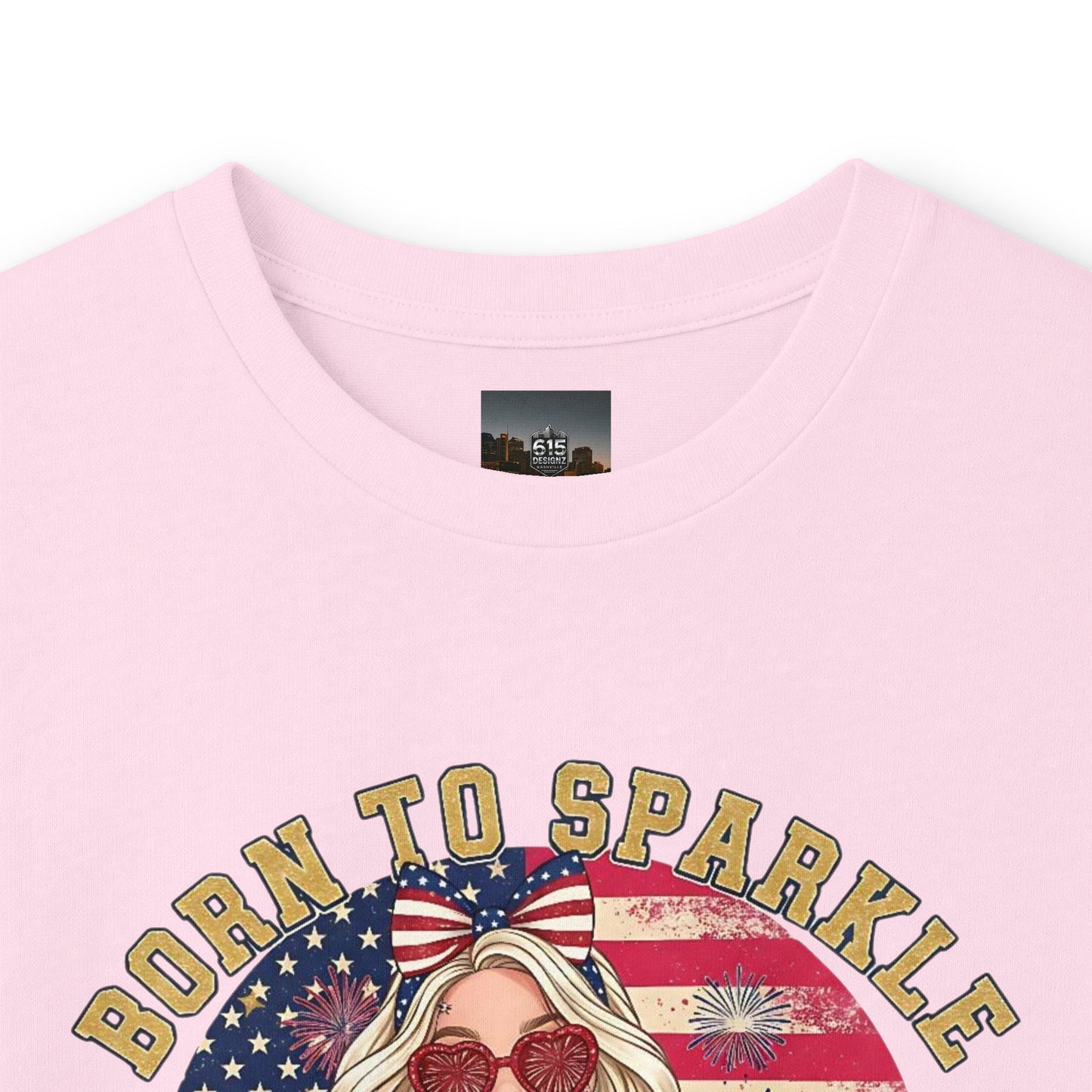 #250 "Born to Sparkle Since 1776" Patriotic Long Sleeve Tee