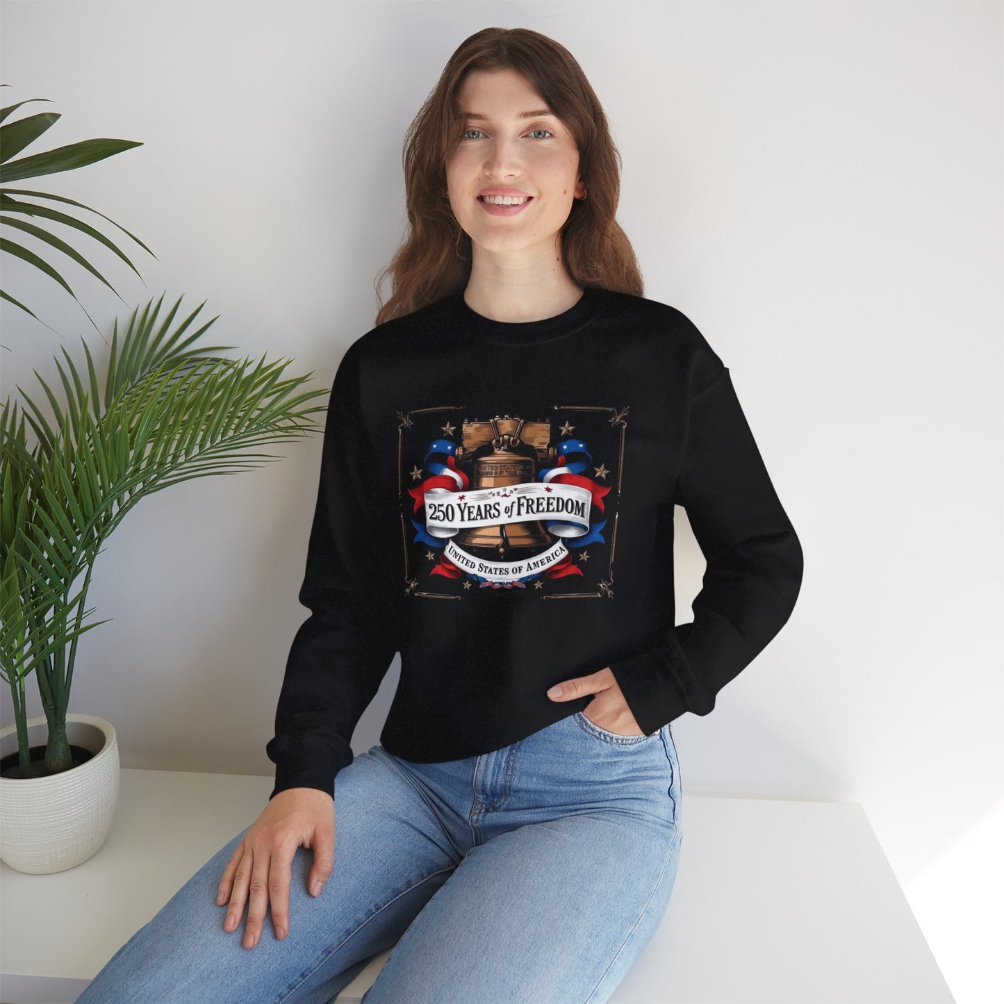 #250 250 Years of Freedom Liberty Bell Crewneck Sweatshirt
