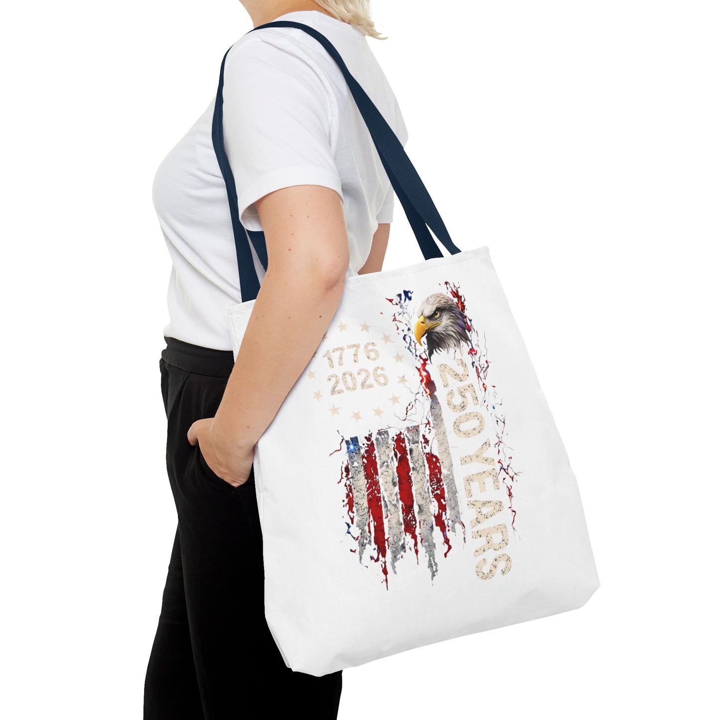 #250 1776-2026 250 Years USA Bicentennial Eagle Tote Bag