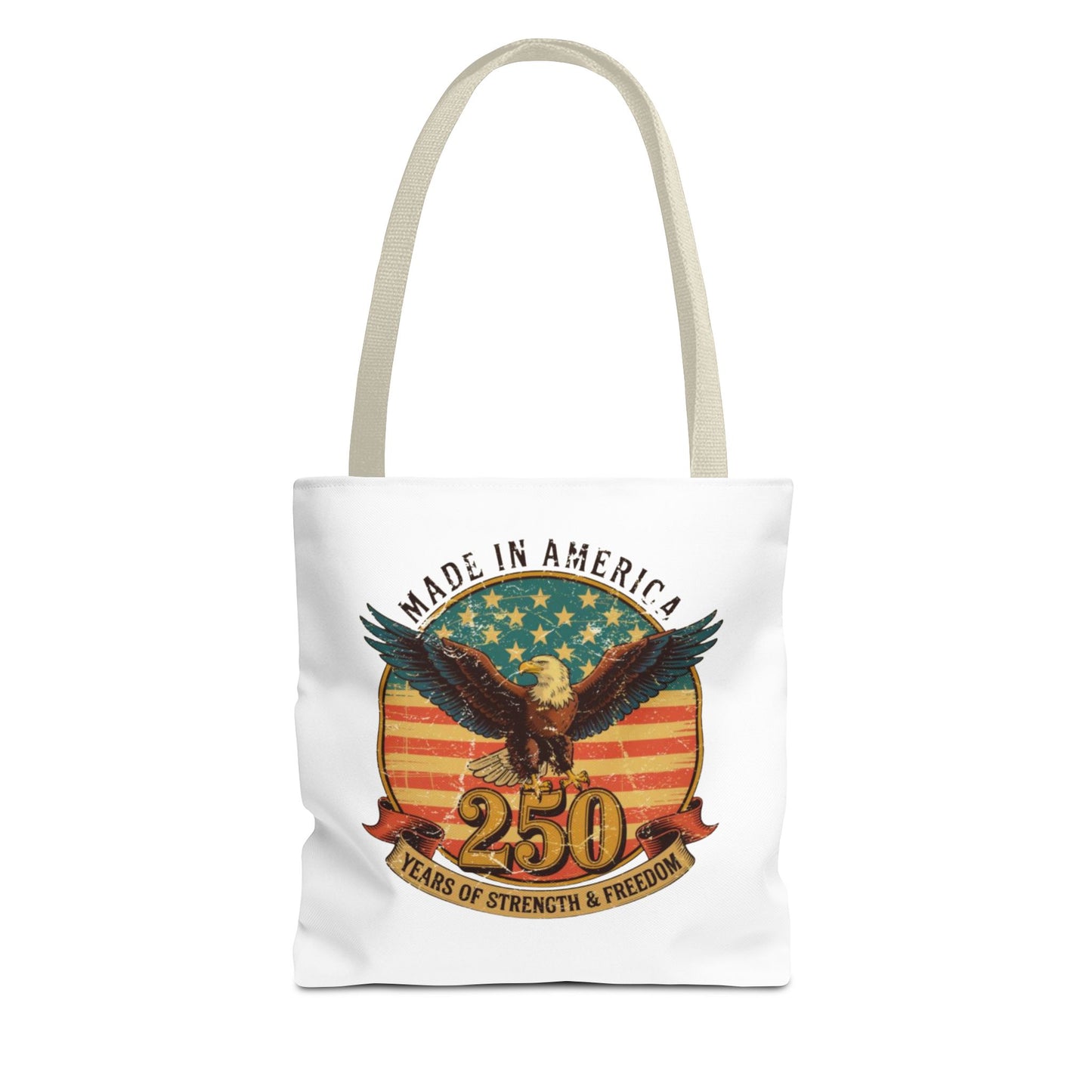#250 Made in America Eagle 250th Anniversary Patriotic Tote Bag