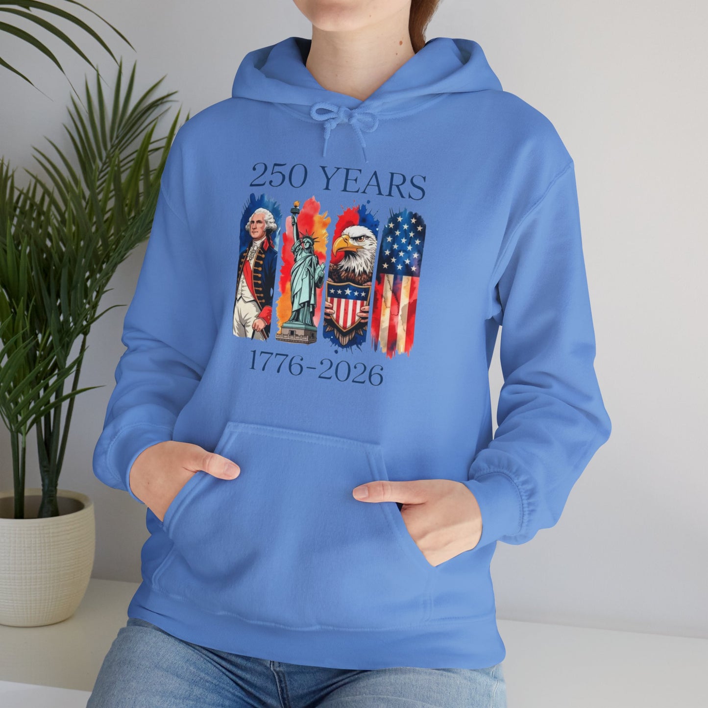 #250 250 Years American History Celebration 1776–2026 Patriotic Hoodie
