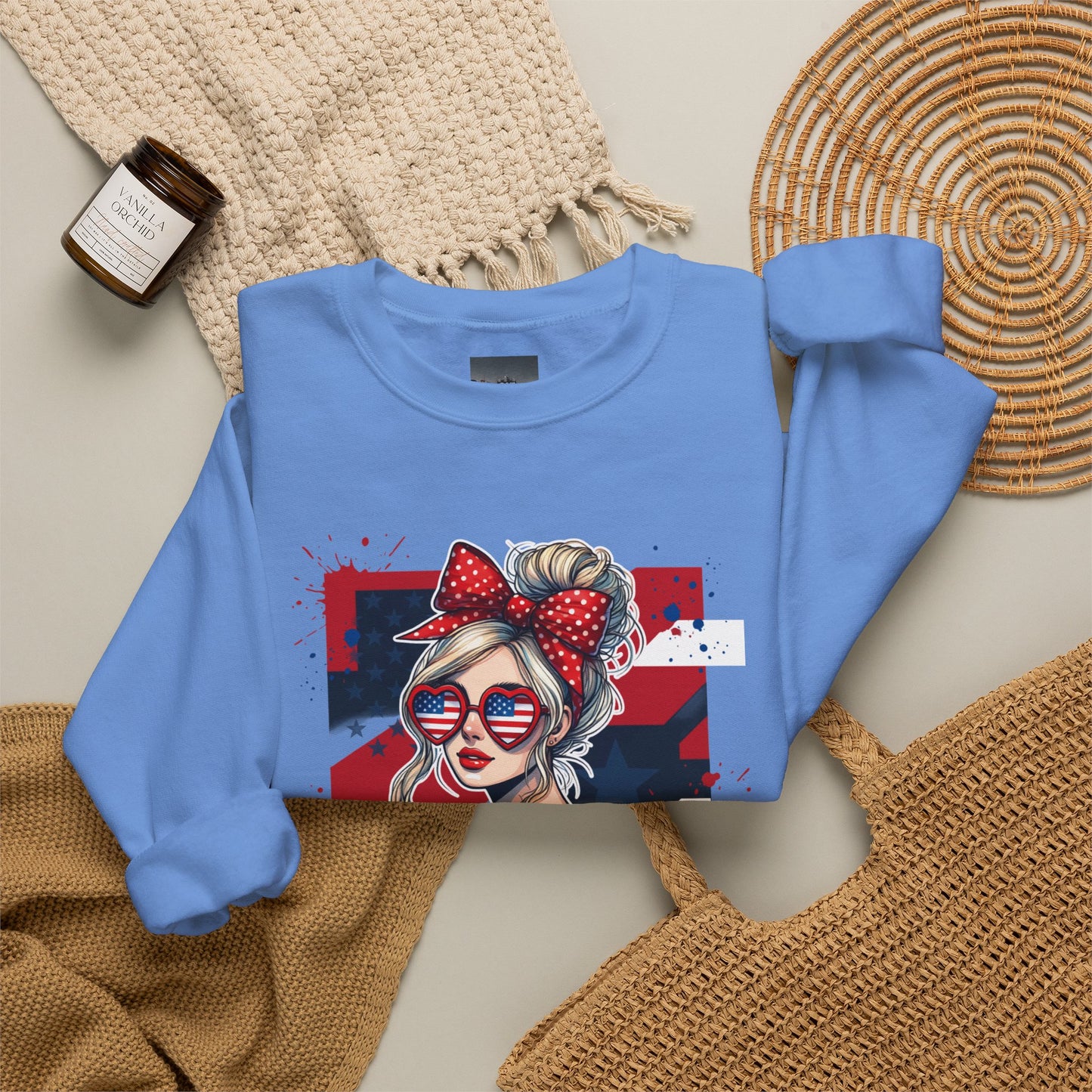 #250 All American Girl Patriotic Sweatshirt
