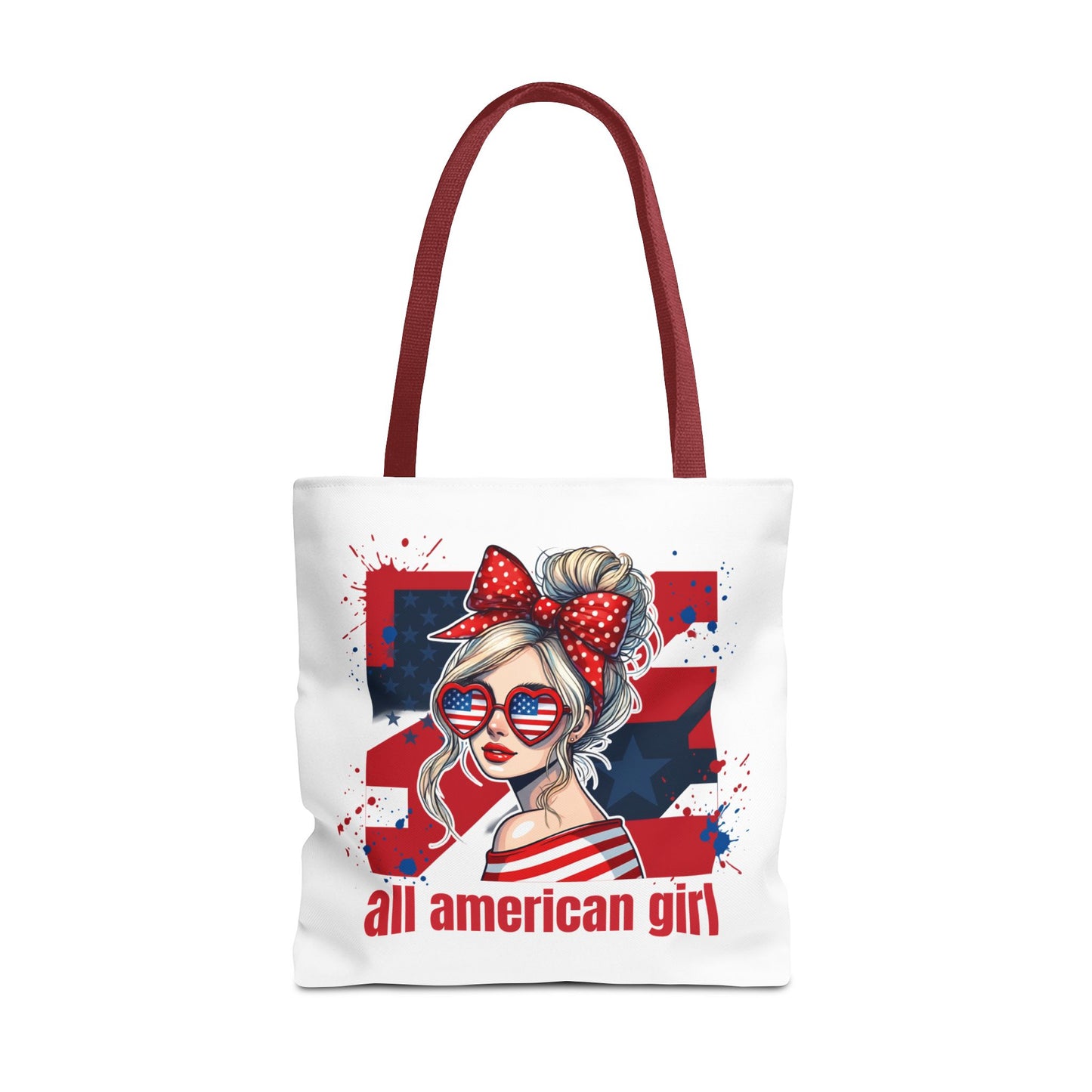 #250 All American Girl Patriotic Tote Bag