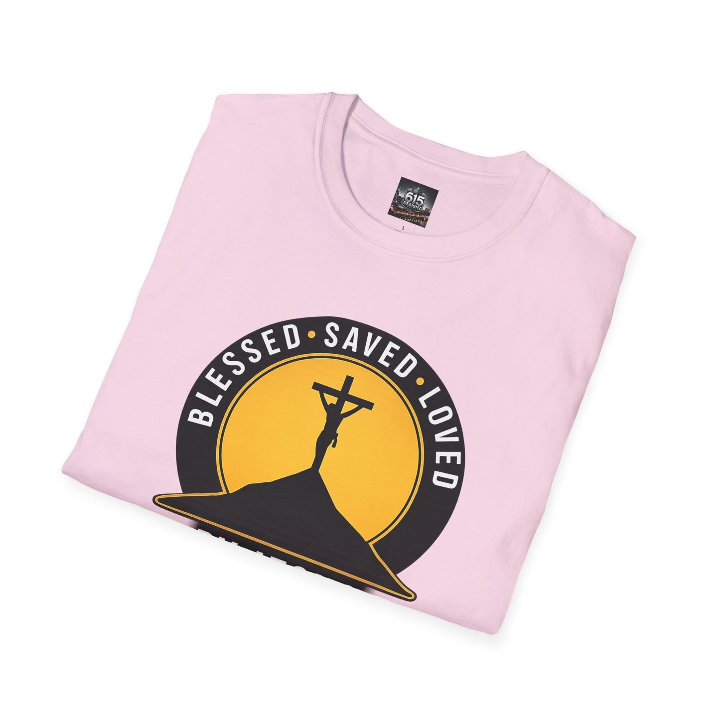 Blessed • Saved • Loved by Jesus T-Shirt — Christian Faith Tee