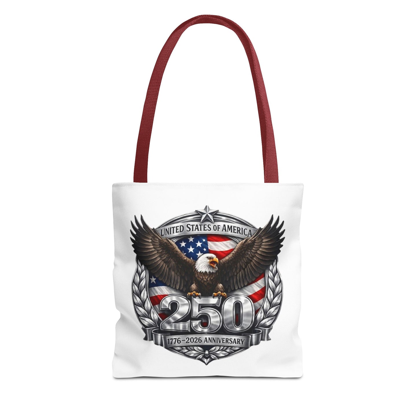 #250 Patriotic Bald Eagle 250 United States Emblem Tote Bag