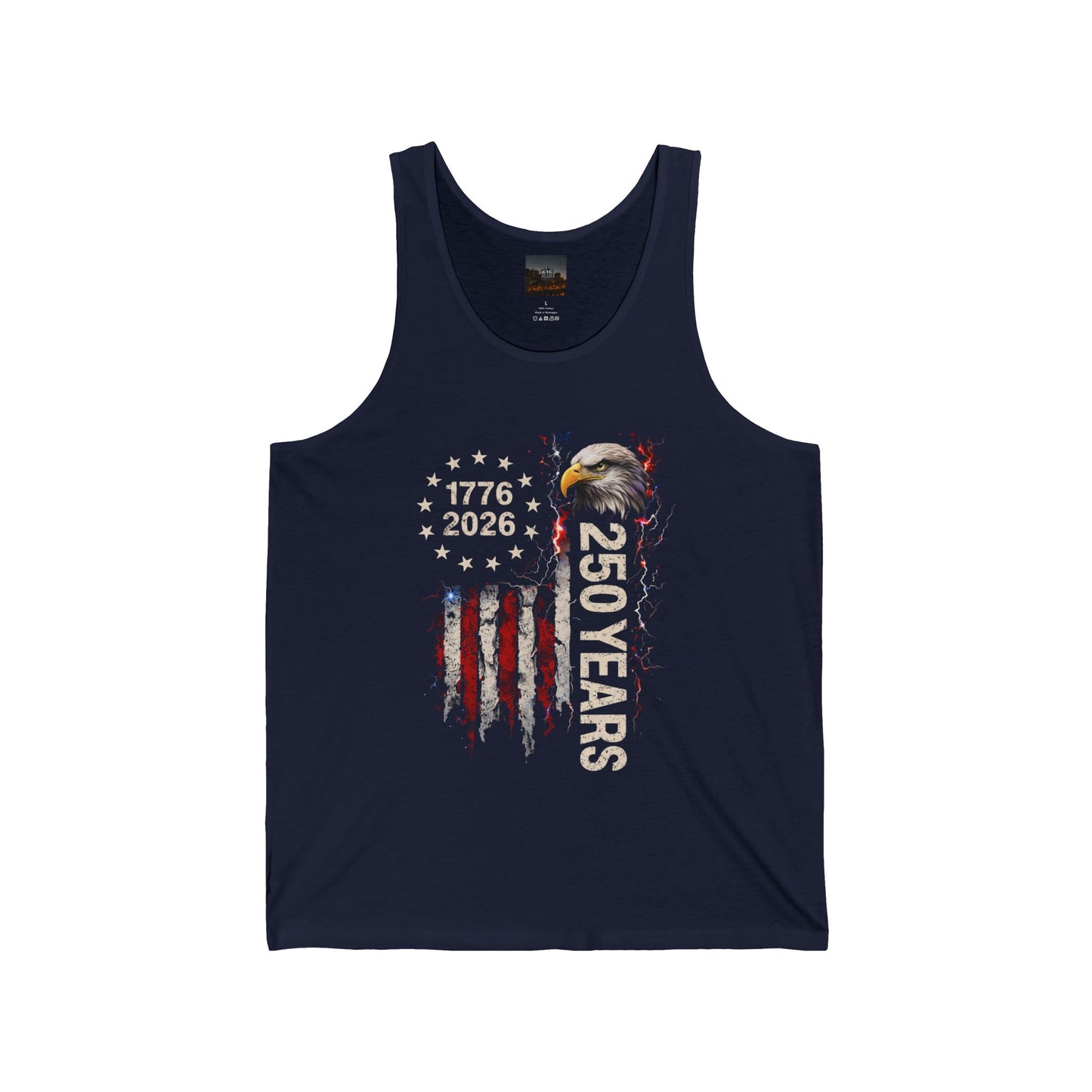 #250 1776-2026 250 Years USA Bicentennial Eagle Jersey Tank Top