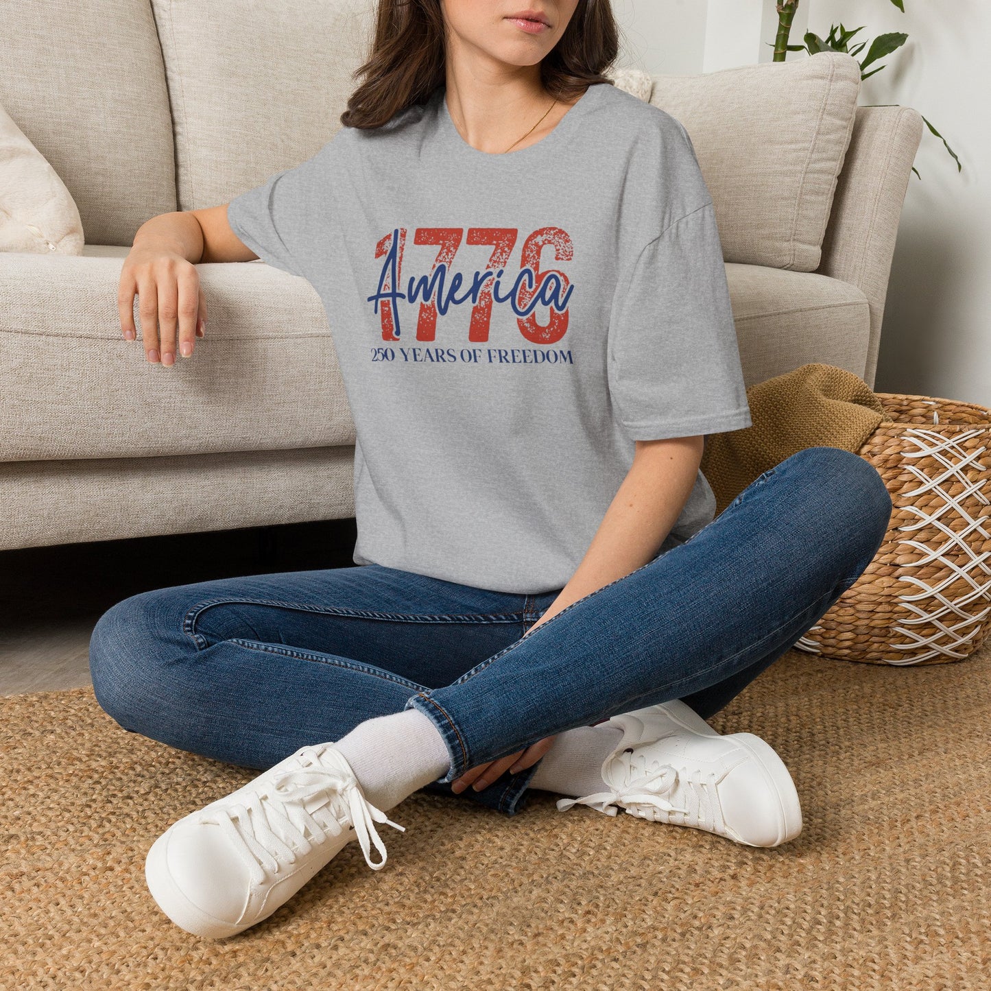 #250 1776 America: 250 Years of Freedom' Patriotic Independence Day Soft-Style Tee