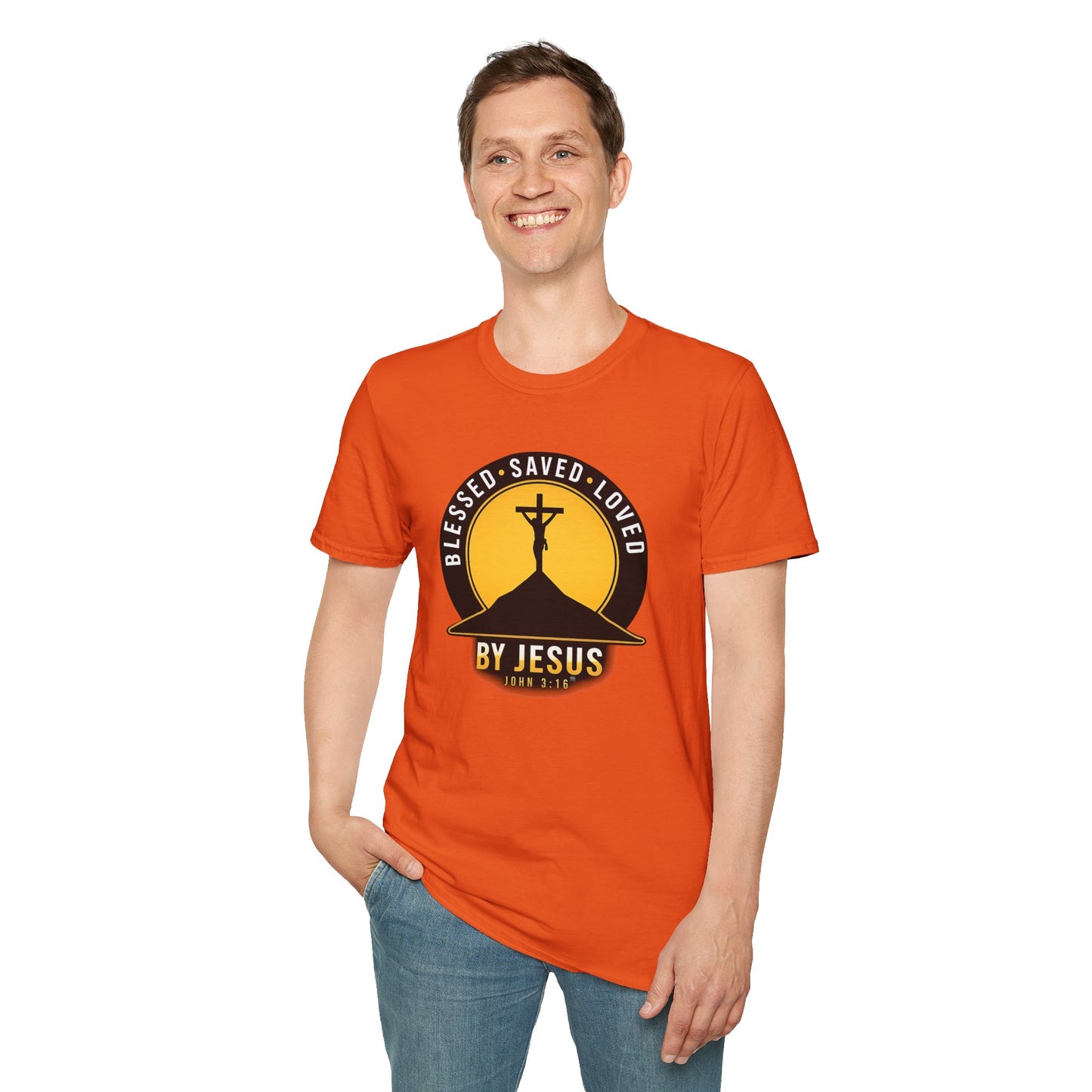 Blessed • Saved • Loved by Jesus T-Shirt — Christian Faith Tee
