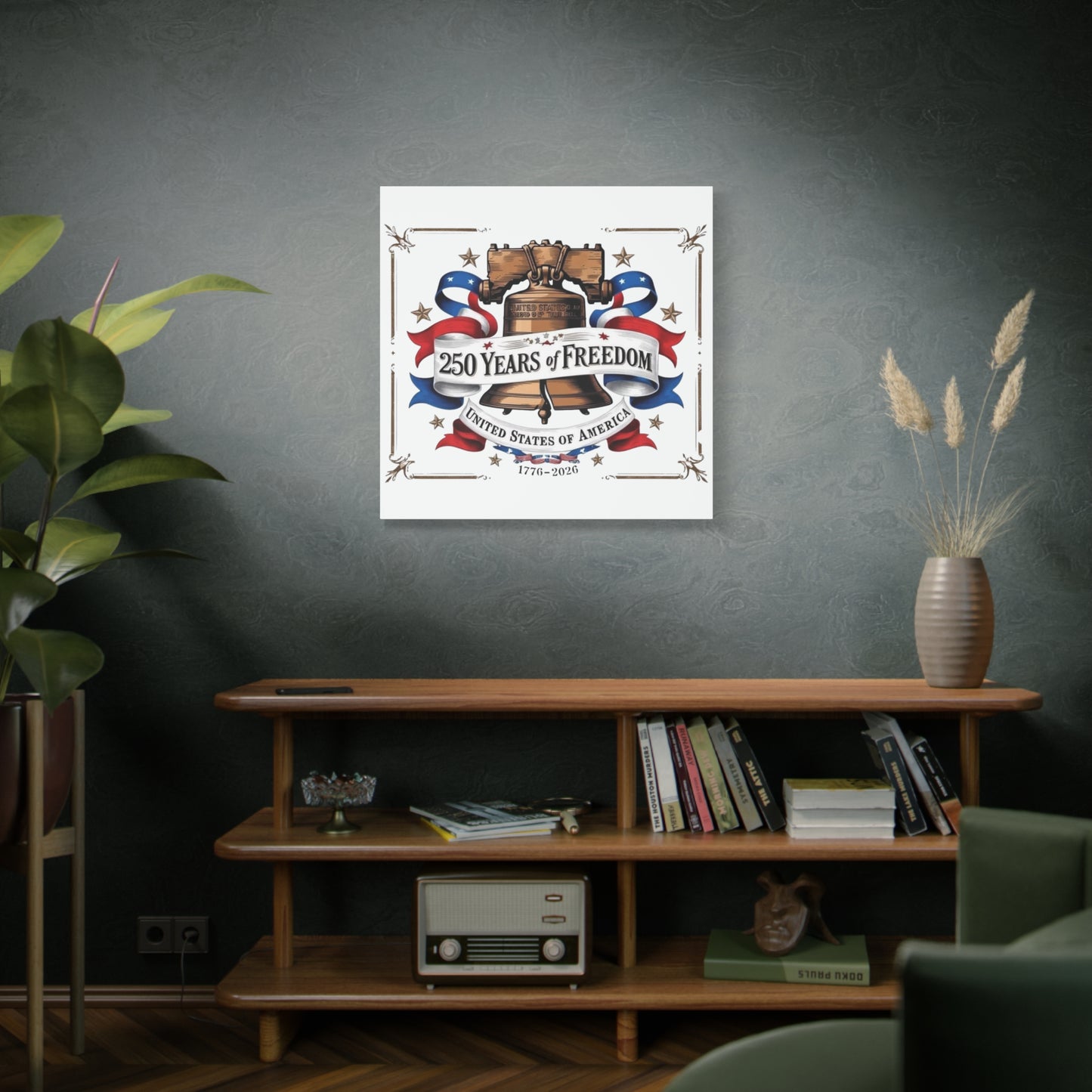 #250 250 Years of Freedom Liberty Bell Matte Canvas Wall Art