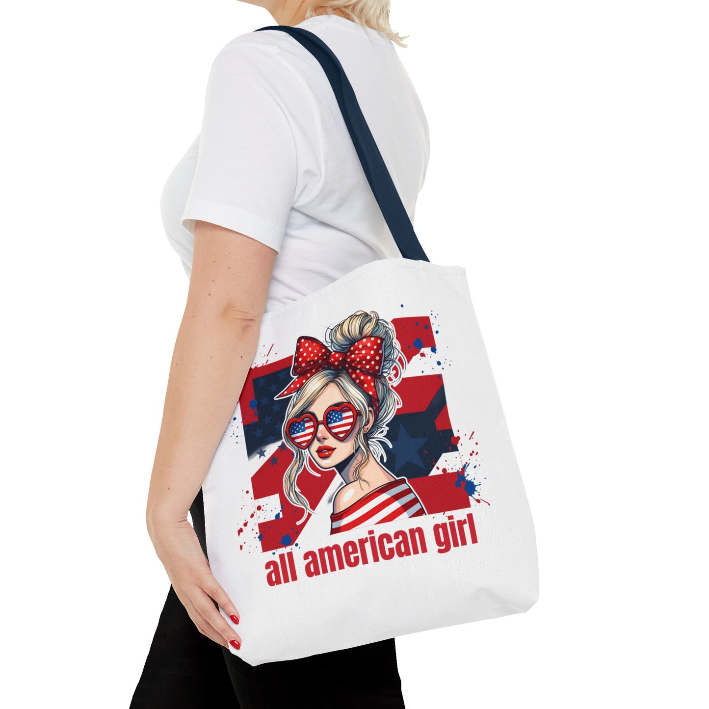 #250 All American Girl Patriotic Tote Bag
