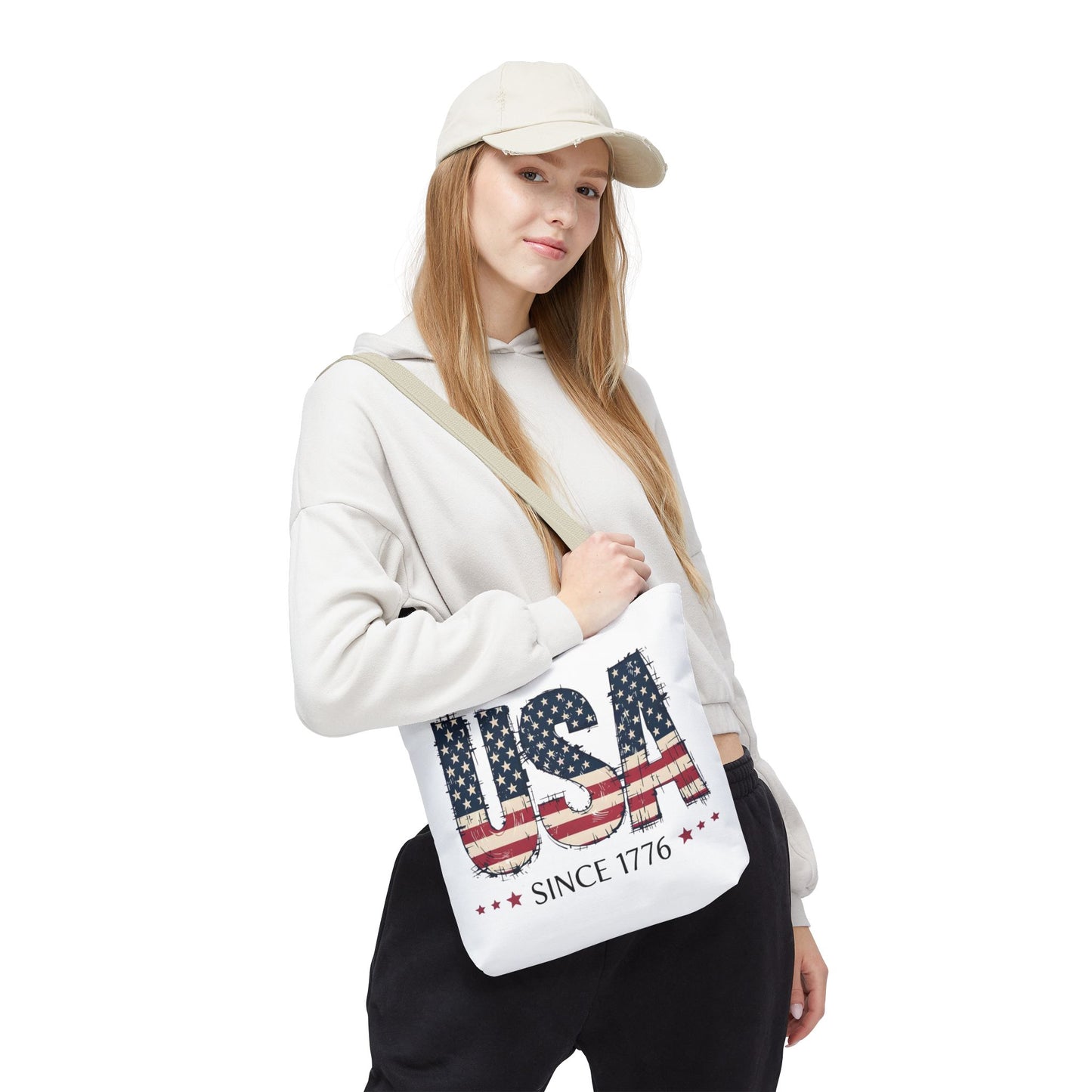 #250 USA Flag "USA Since 1776" Patriotic Tote Bag