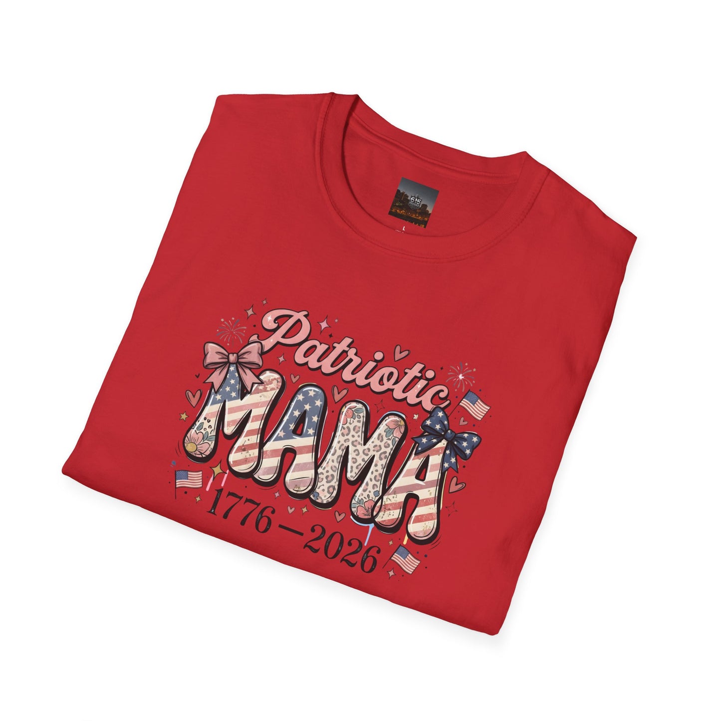 #250 Patriotic Mama 1776–2026 American Flag T-Shirt