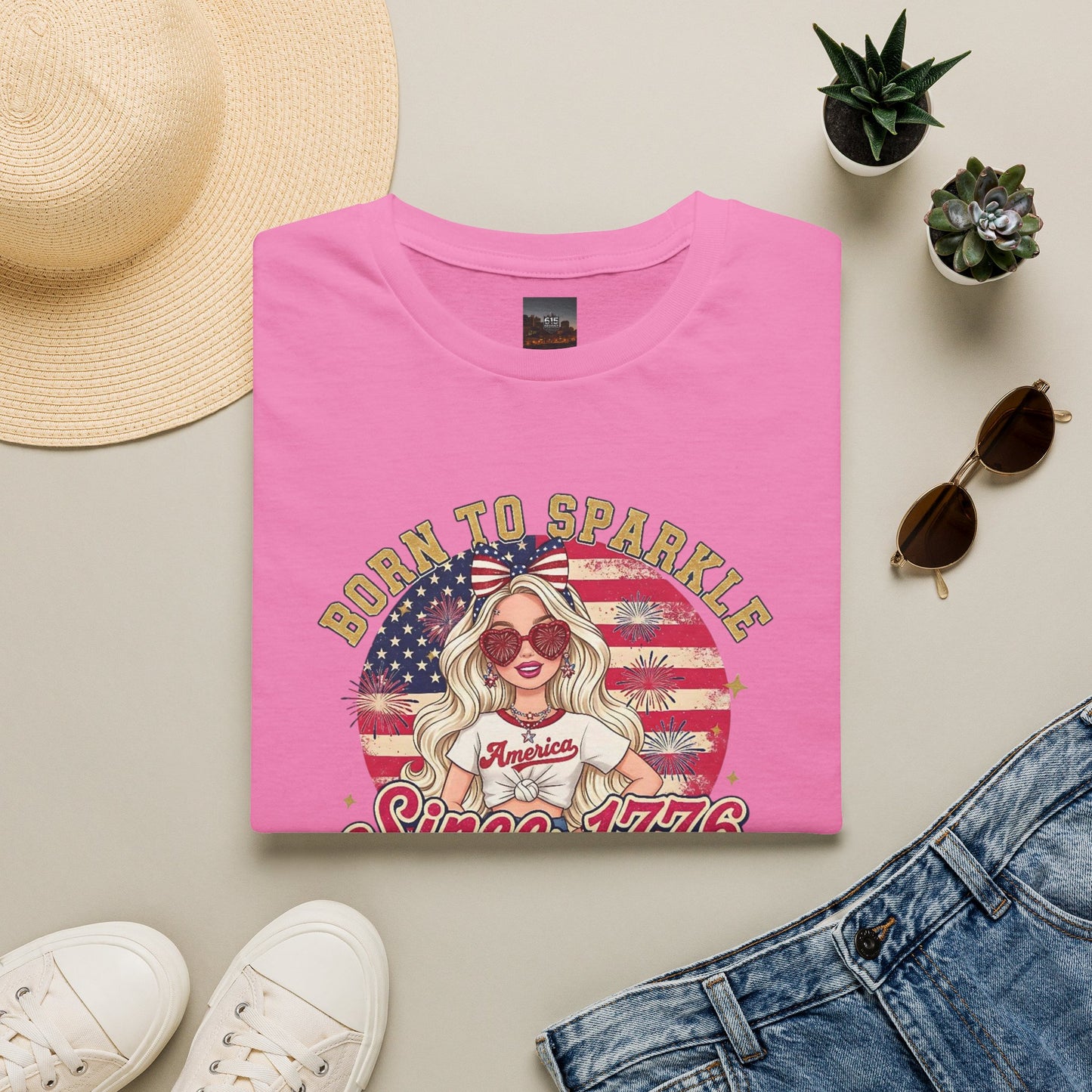 #250 "Born to Sparkle Since 1776" Patriotic T-Shirt
