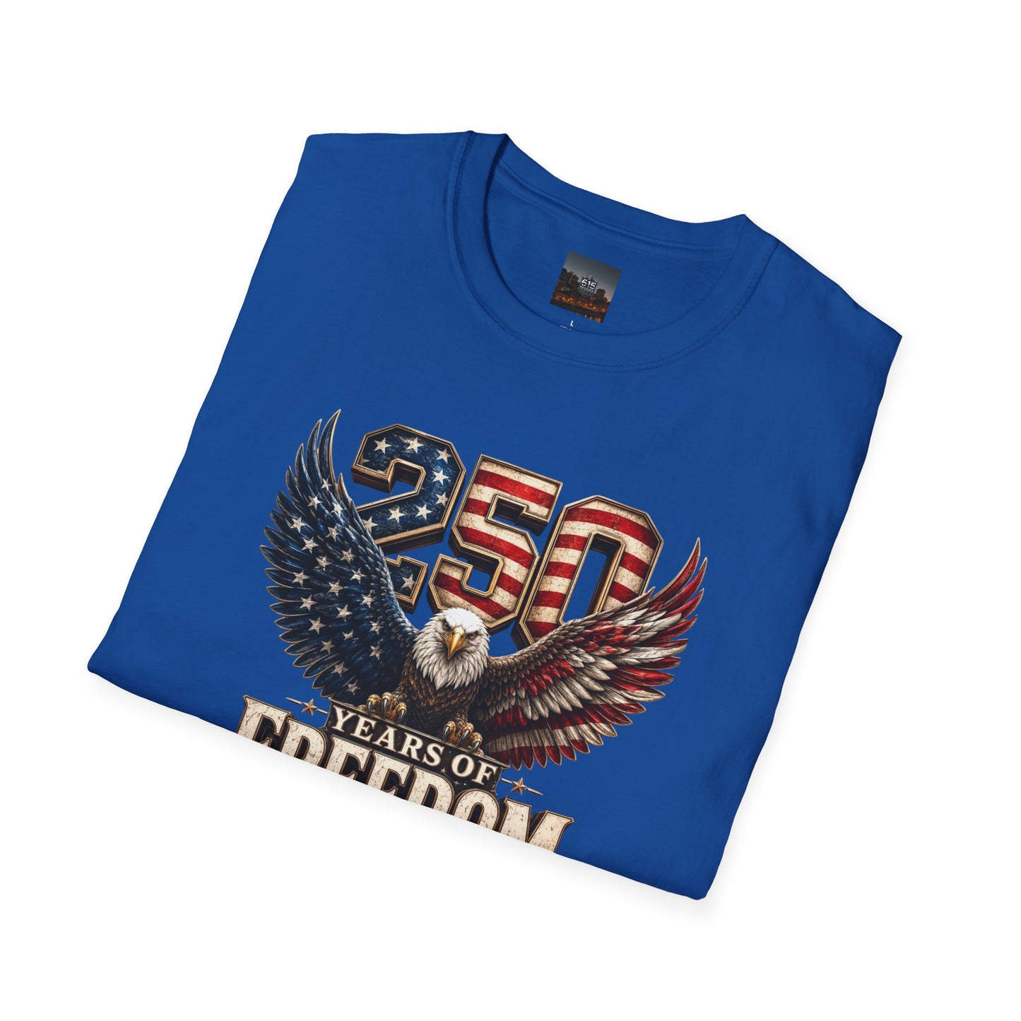#250 250 Years of Freedom Eagle Patriotic American Flag Anniversary (1776–2026) T-Shirt