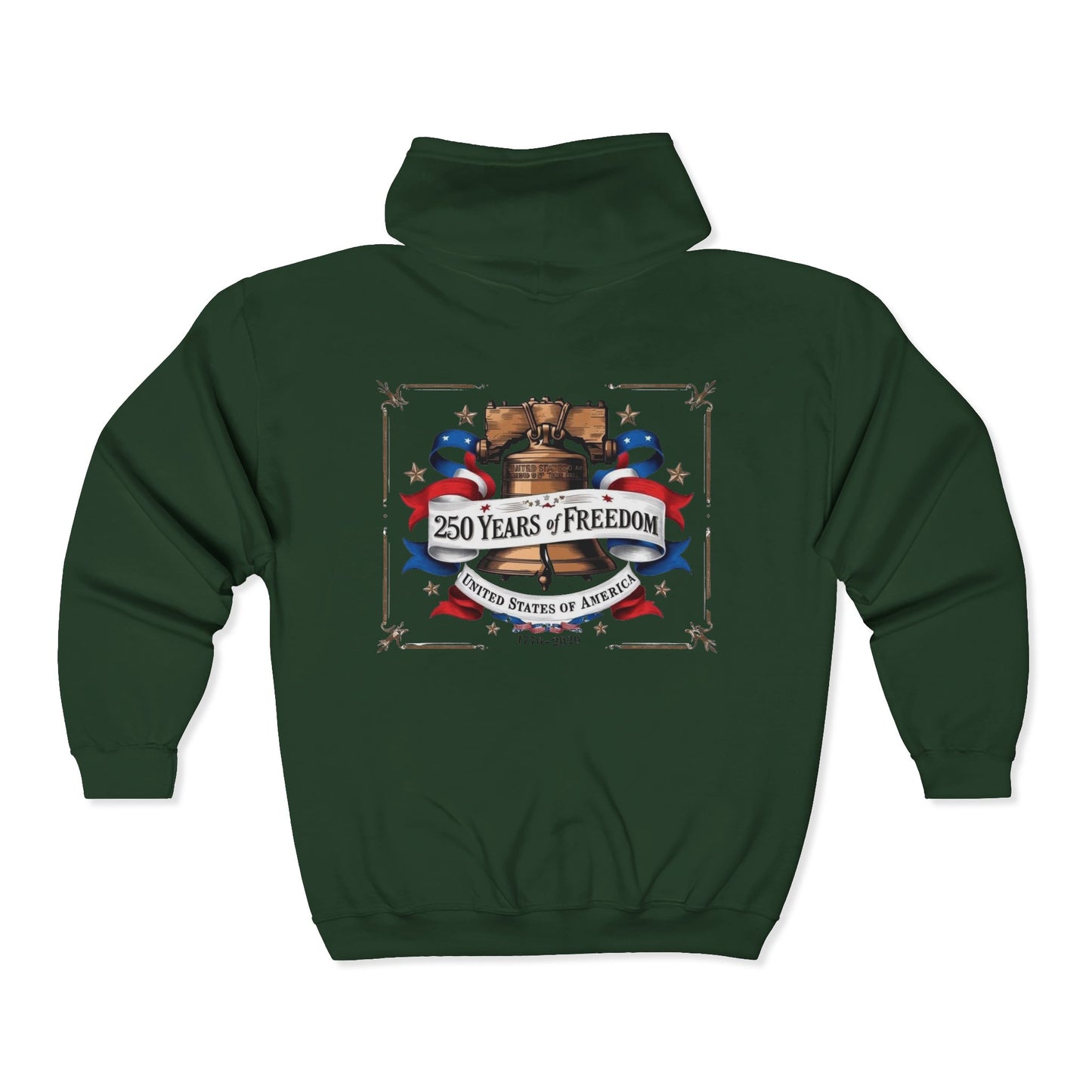#250 250 Years of Freedom Liberty Bell Zip Hoodie