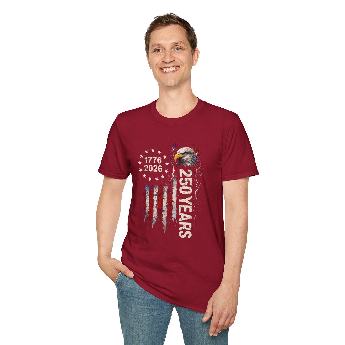 #250 1776-2026 250 Years USA Bicentennial Eagle T-Shirt