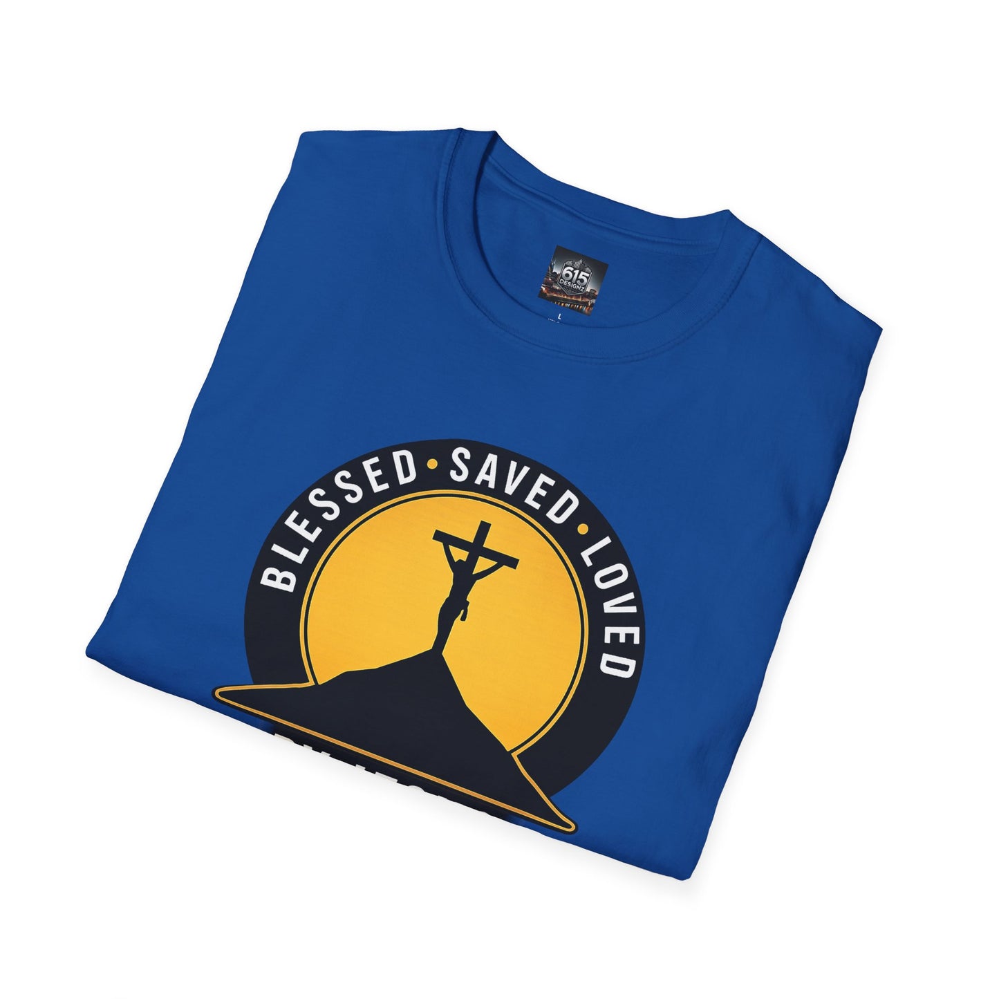 Blessed • Saved • Loved by Jesus T-Shirt — Christian Faith Tee