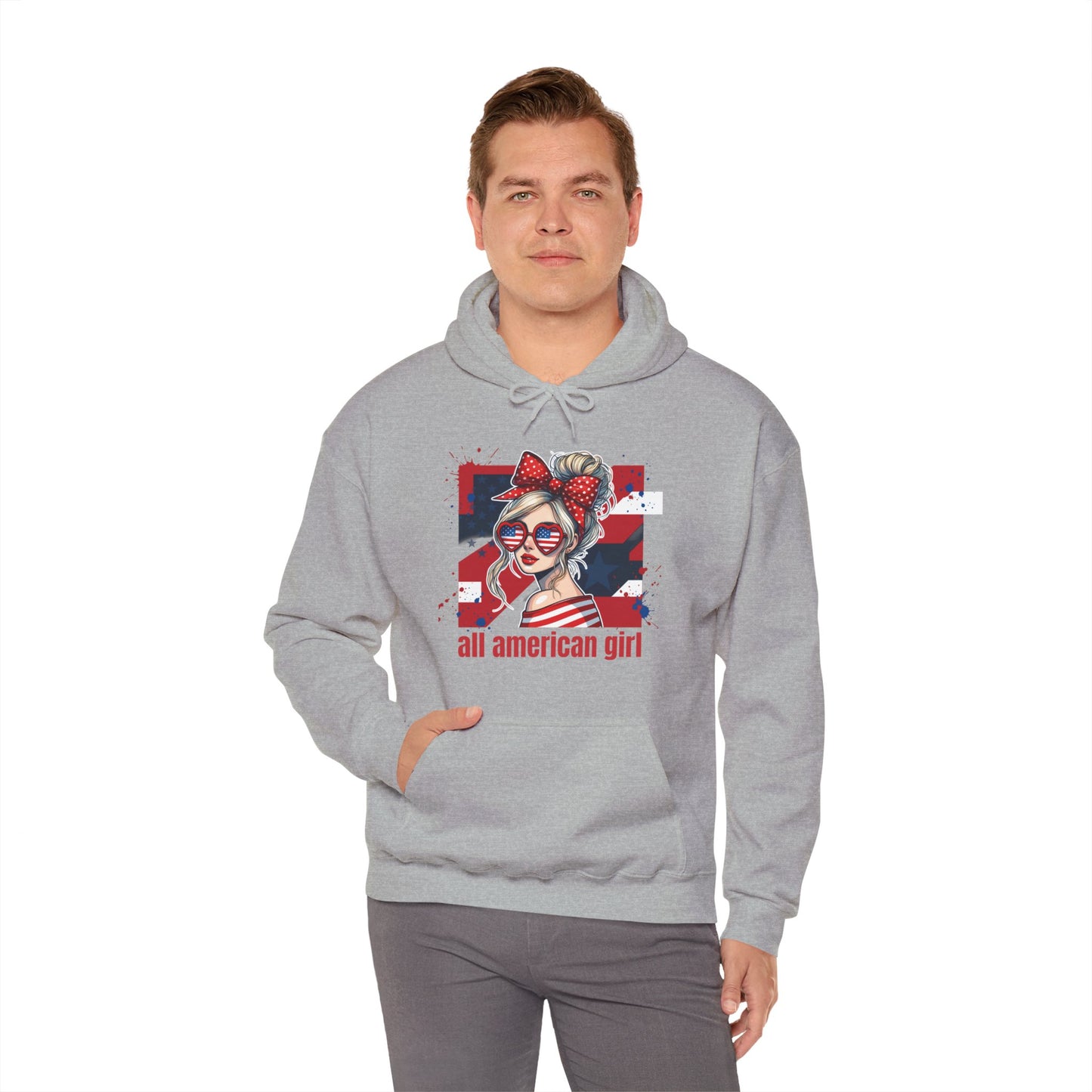 #250 All American Girl Patriotic Hoodie