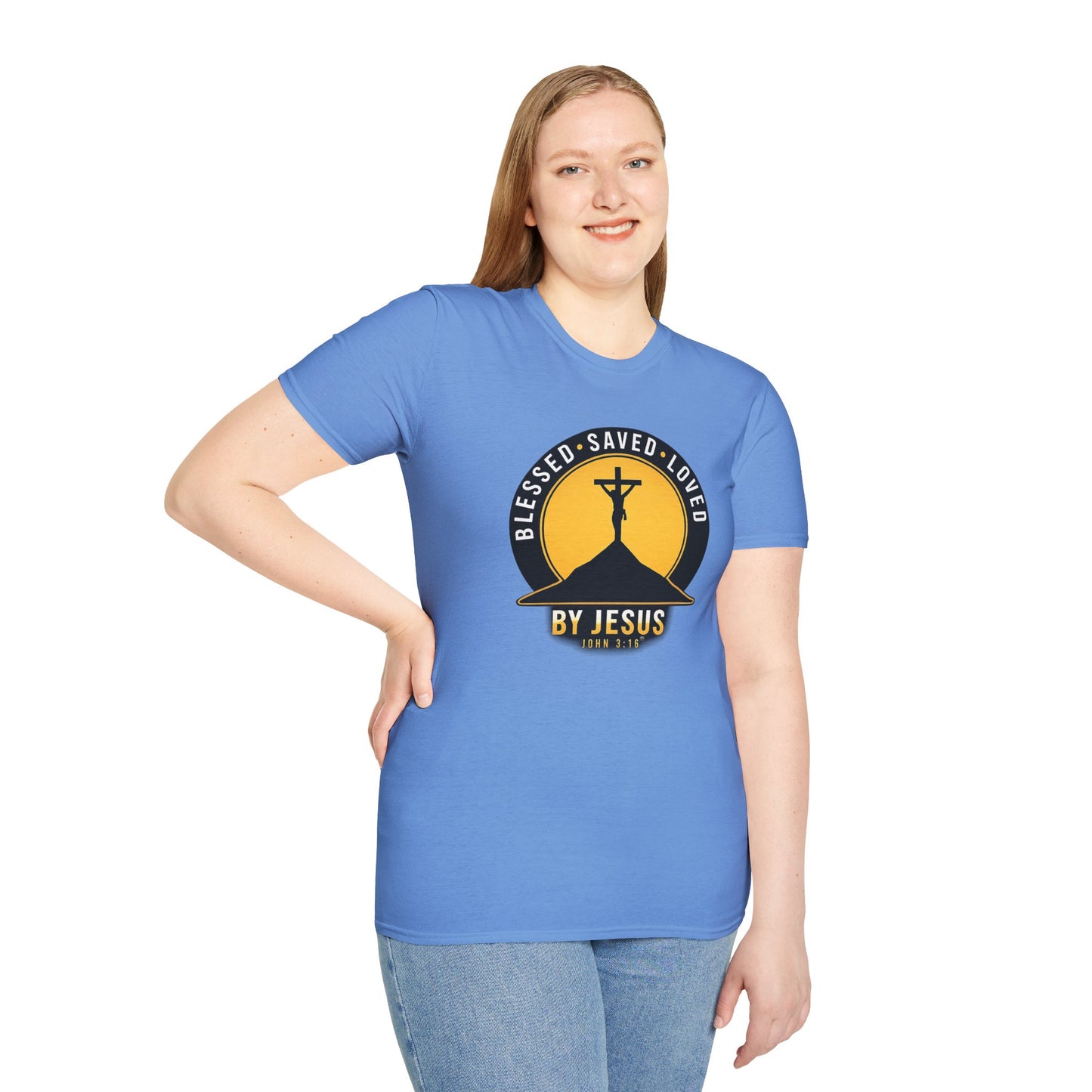 Blessed • Saved • Loved by Jesus T-Shirt — Christian Faith Tee