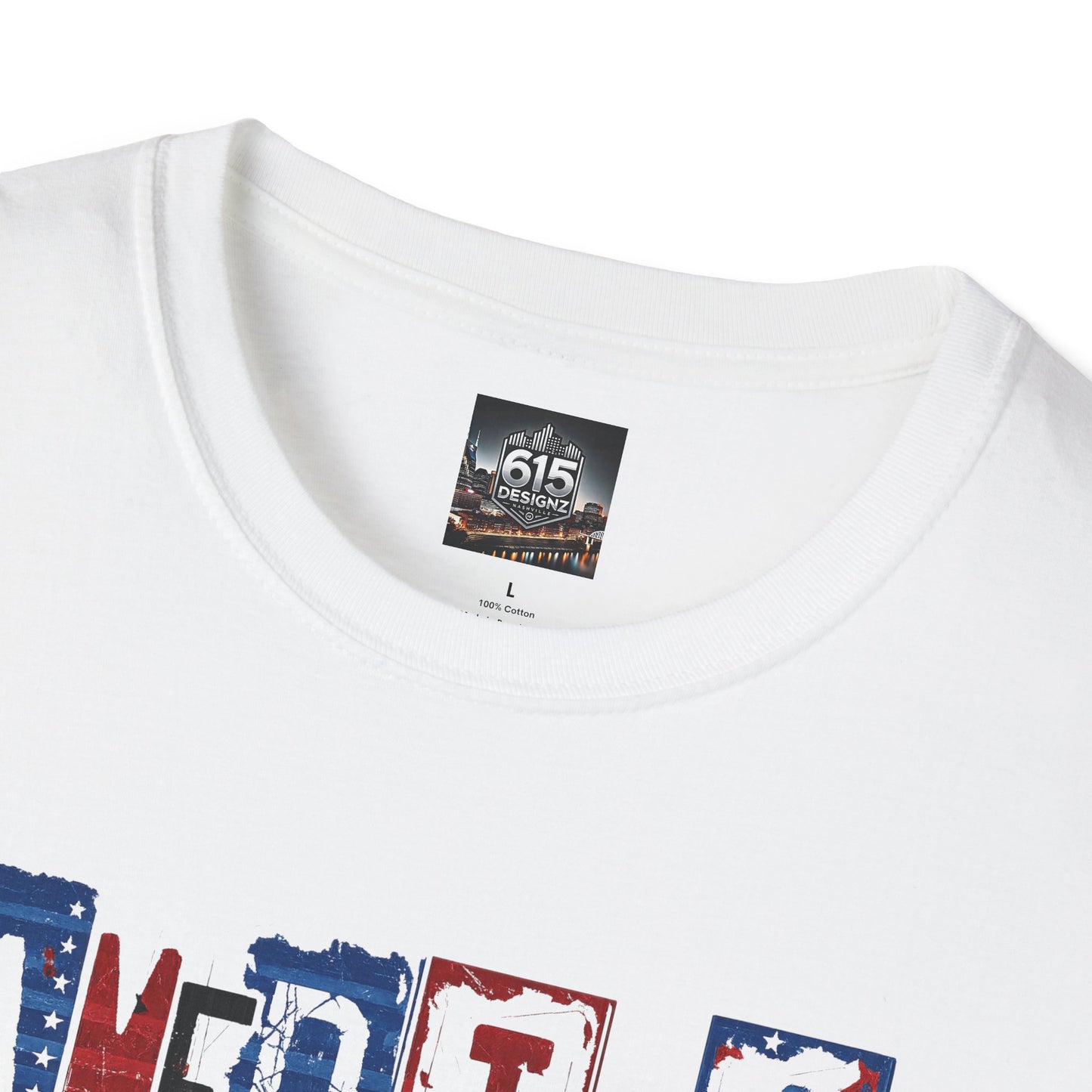 #250 America Retro Block Text Patriotic T-Shirt