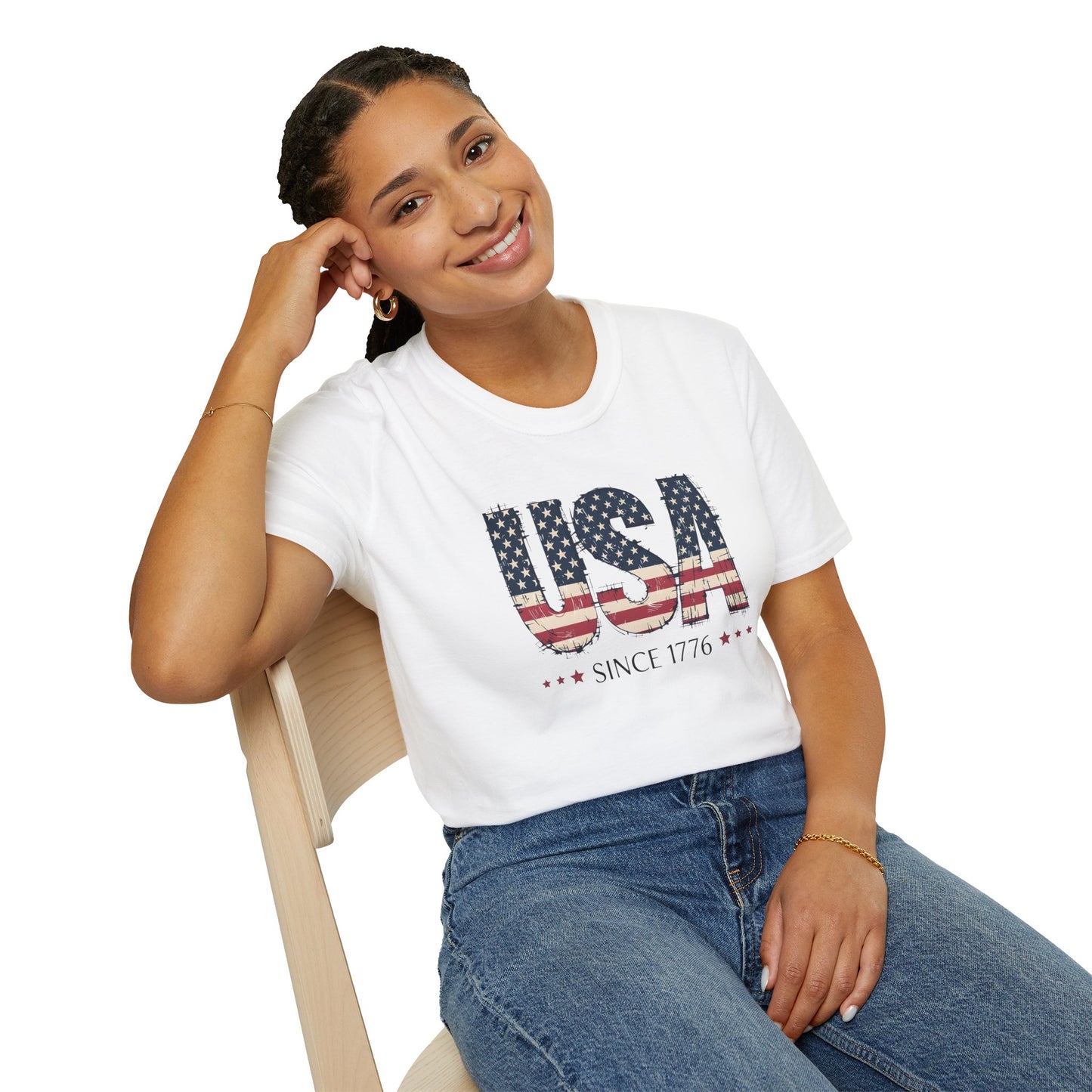 #250 USA Flag "USA Since 1776" Patriotic T-Shirt