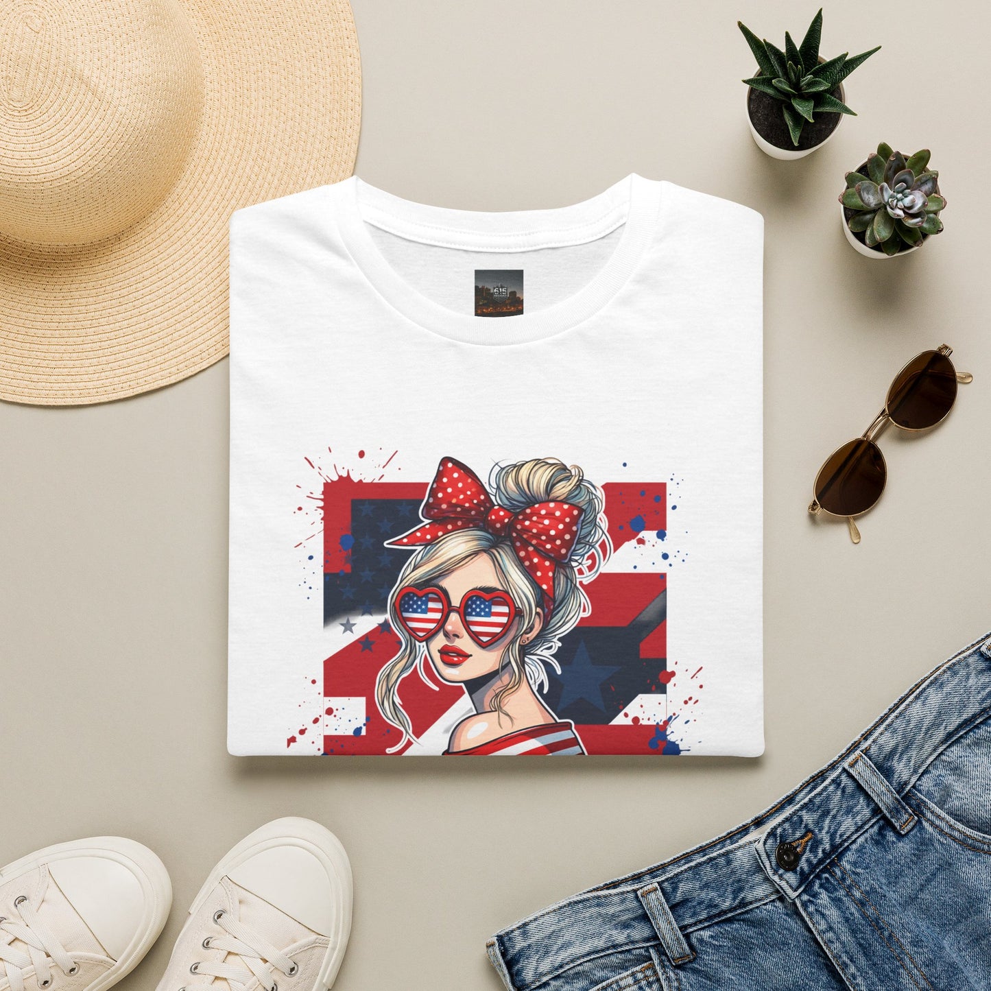 #250 All American Girl Patriotic T-Shirt