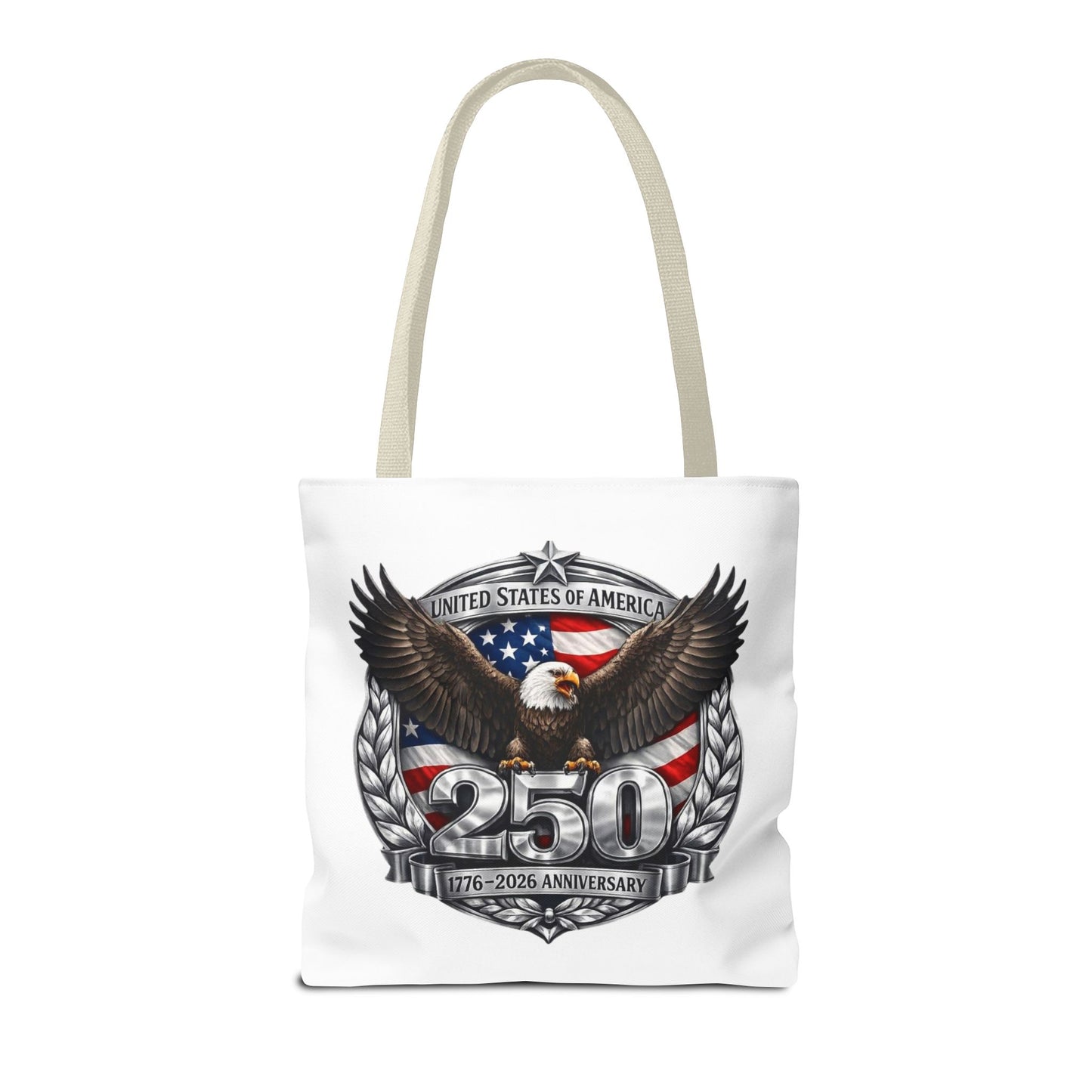 #250 Patriotic Bald Eagle 250 United States Emblem Tote Bag
