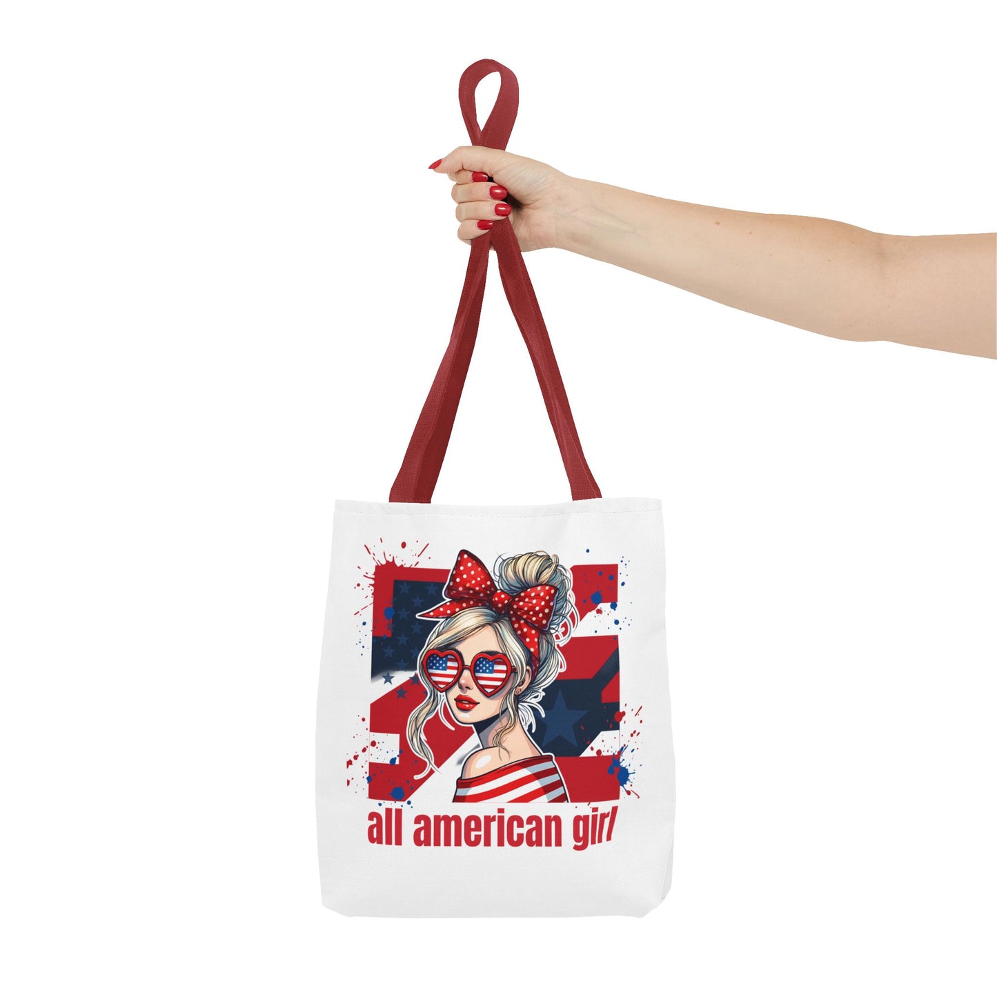 #250 All American Girl Patriotic Tote Bag