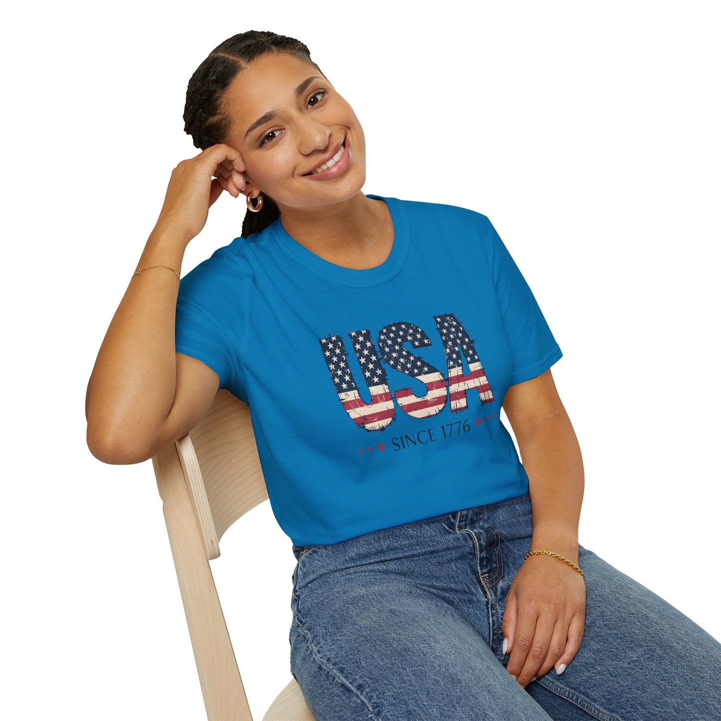 #250 USA Flag "USA Since 1776" Patriotic T-Shirt