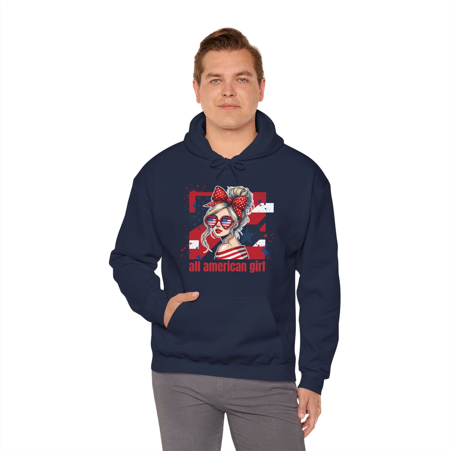 #250 All American Girl Patriotic Hoodie