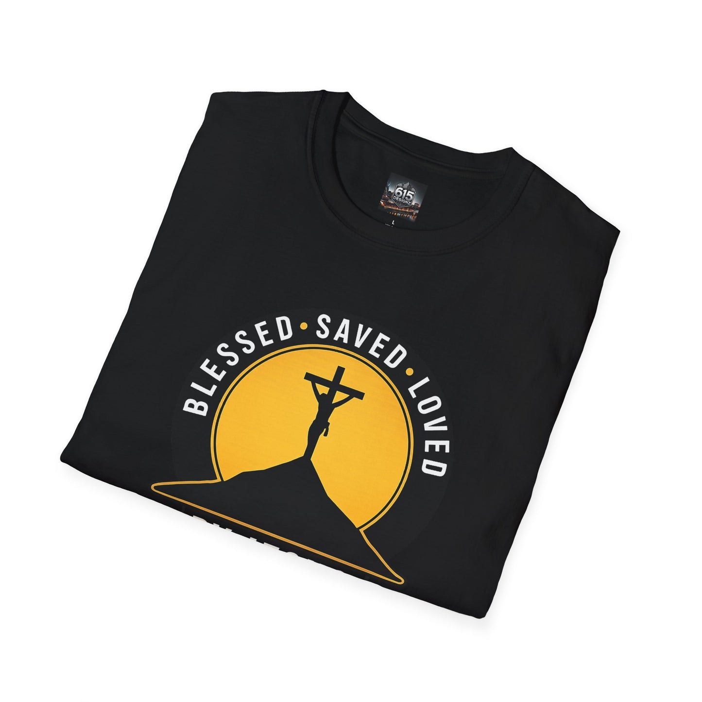 Blessed • Saved • Loved by Jesus T-Shirt — Christian Faith Tee