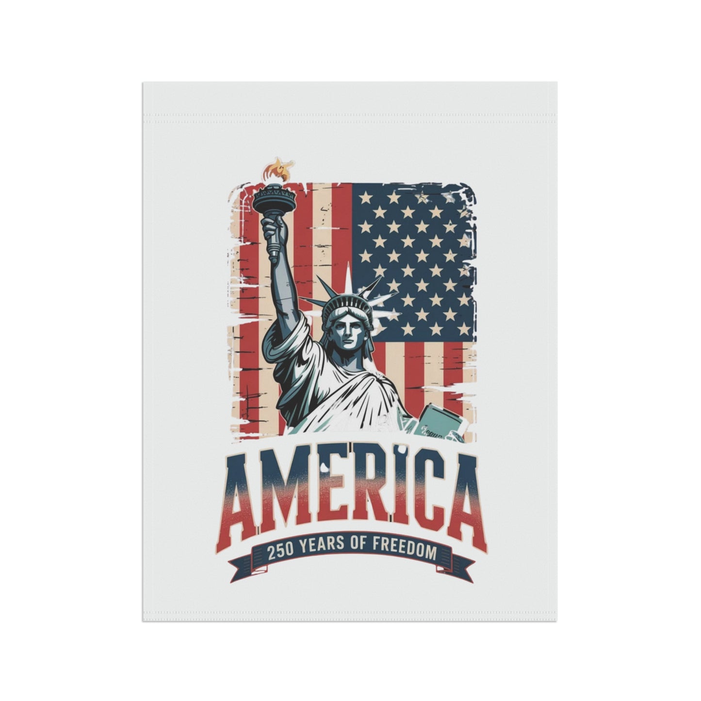 #250 Statue of Liberty American Flag 'America' Patriotic Independence Day Garden Flag — House Banner