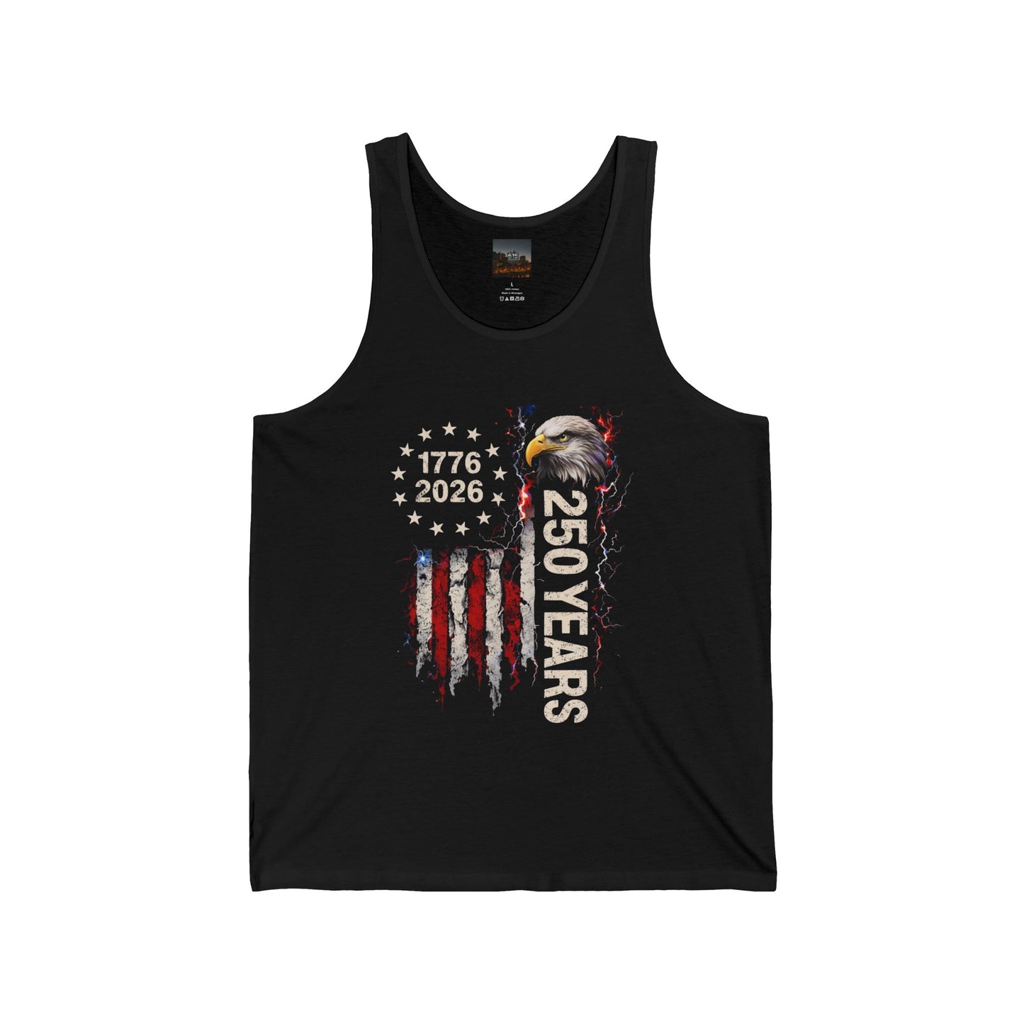 #250 1776-2026 250 Years USA Bicentennial Eagle Jersey Tank Top