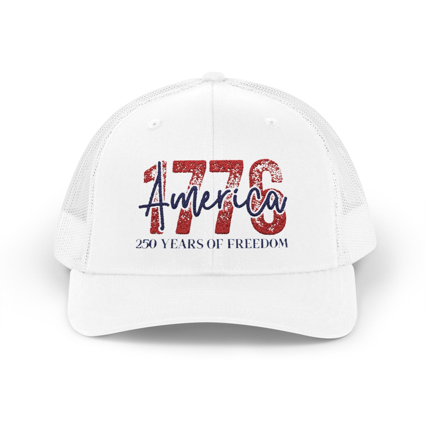 #250 1776 America: 250 Years of Freedom' Patriotic Independence Day Snapback Trucker Cap