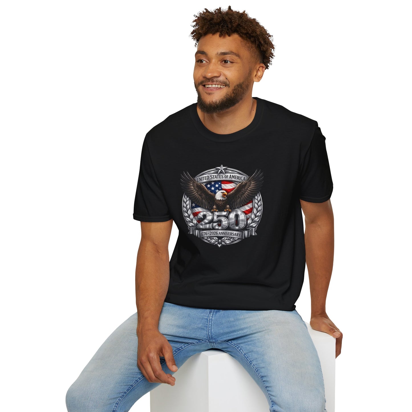 #250 Patriotic Bald Eagle 250 United States Emblem T-Shirt