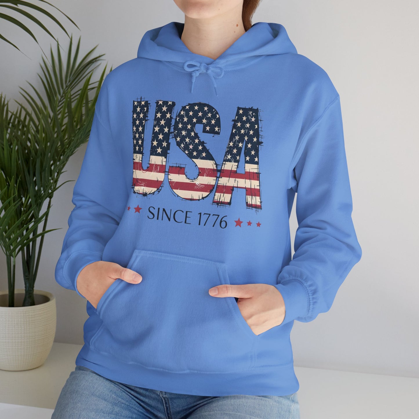 #250 USA Flag "USA Since 1776" Patriotic Hoodie