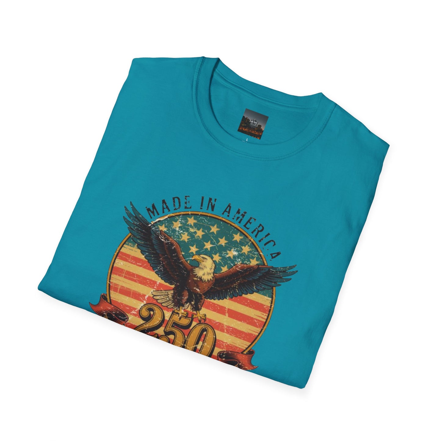 #250 Made in America Eagle 250th Anniversary Patriotic T-Shirt
