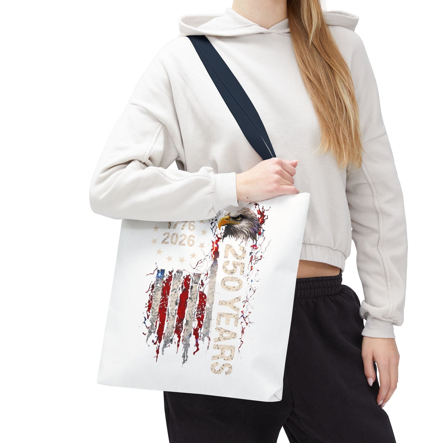 #250 1776-2026 250 Years USA Bicentennial Eagle Tote Bag