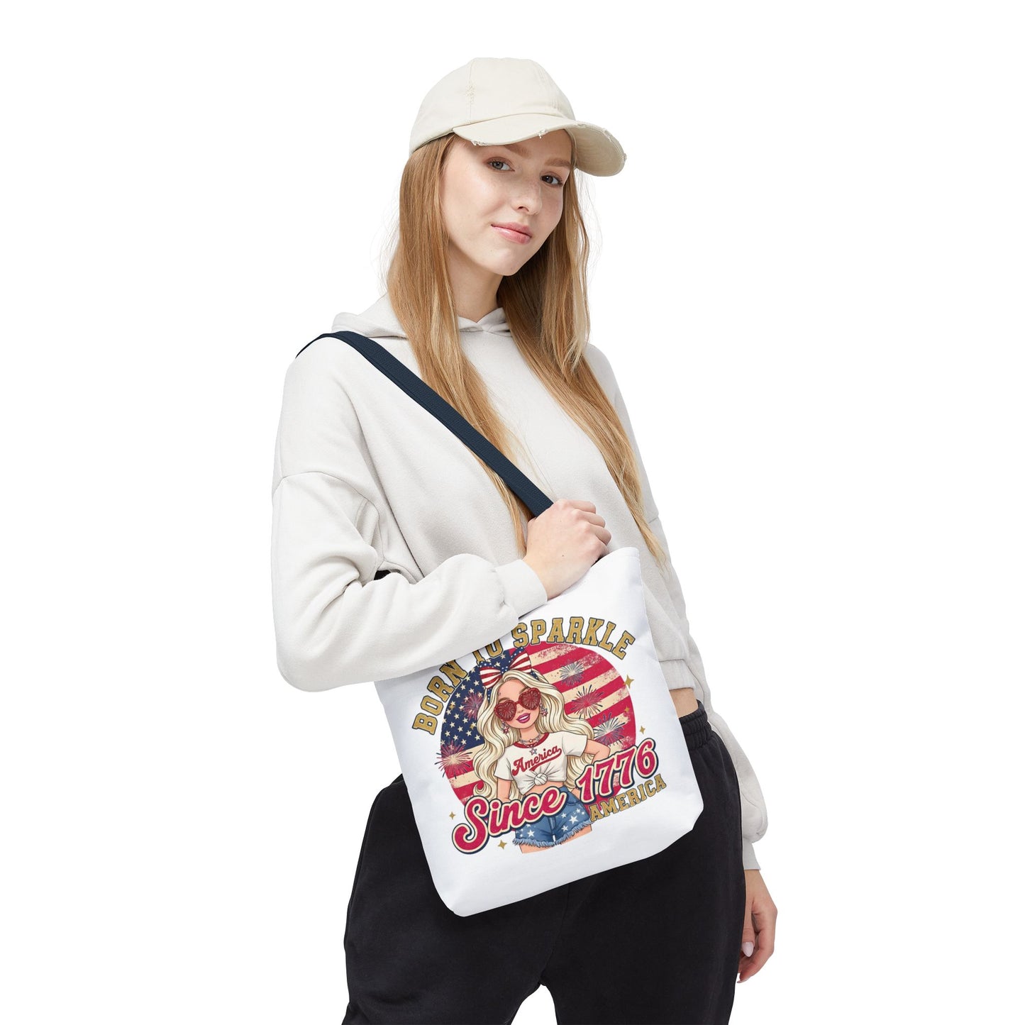 #250 "Born to Sparkle Since 1776" Patriotic Tote Bag
