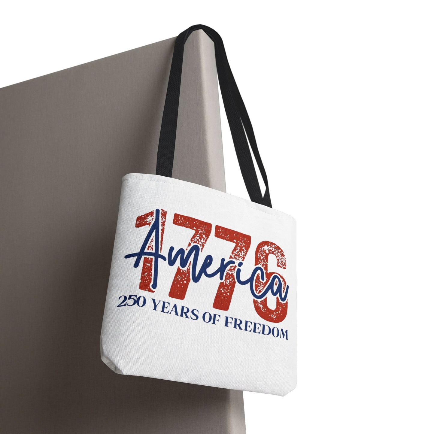 #250 1776 America: 250 Years of Freedom' Patriotic Independence Day Tote Bag