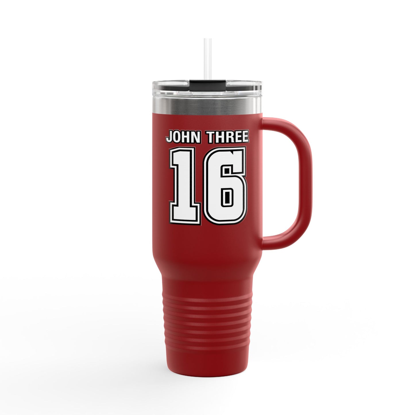 John Three 16 40oz Insulated Travel Mug — Stainless Steel Tumbler, Leak‑Resistant Cold & Hot Cup for Travel