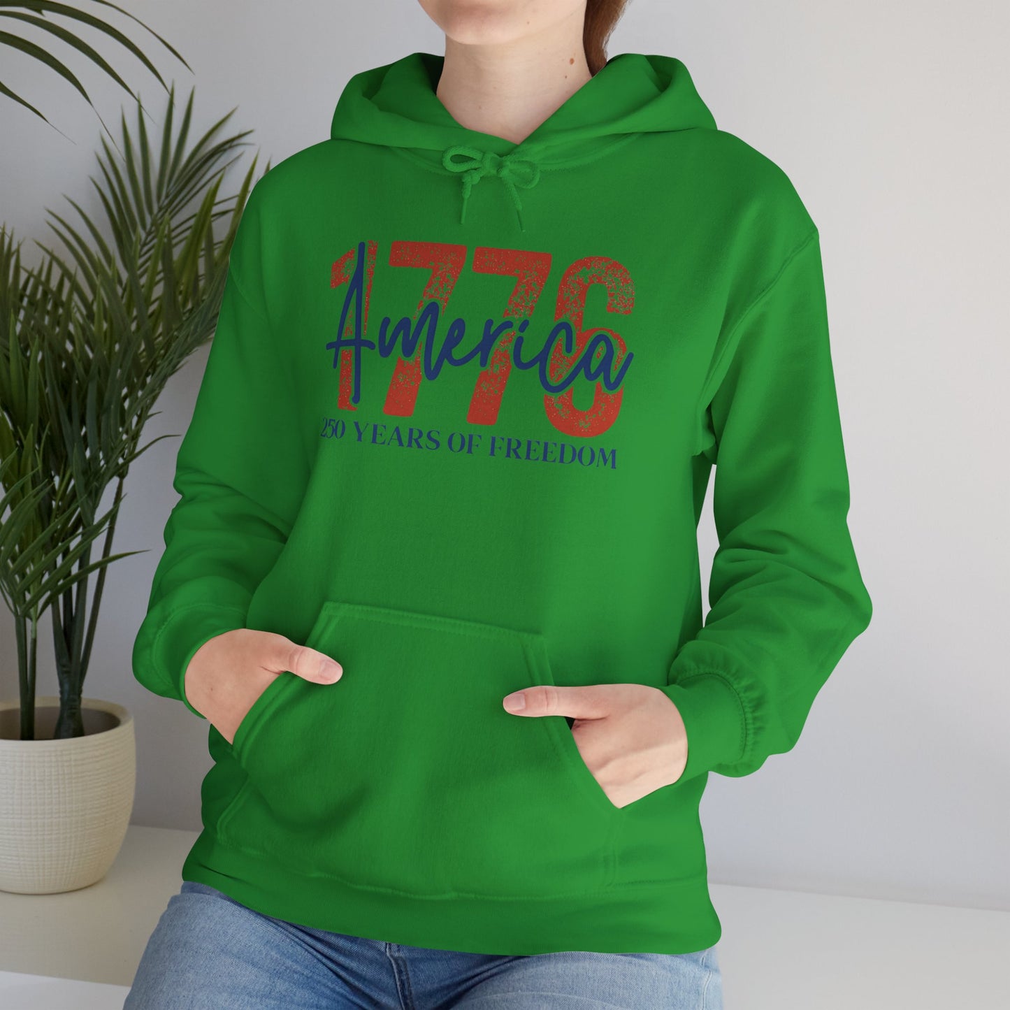 #250 1776 America: 250 Years of Freedom' Patriotic Independence Day Hoodie